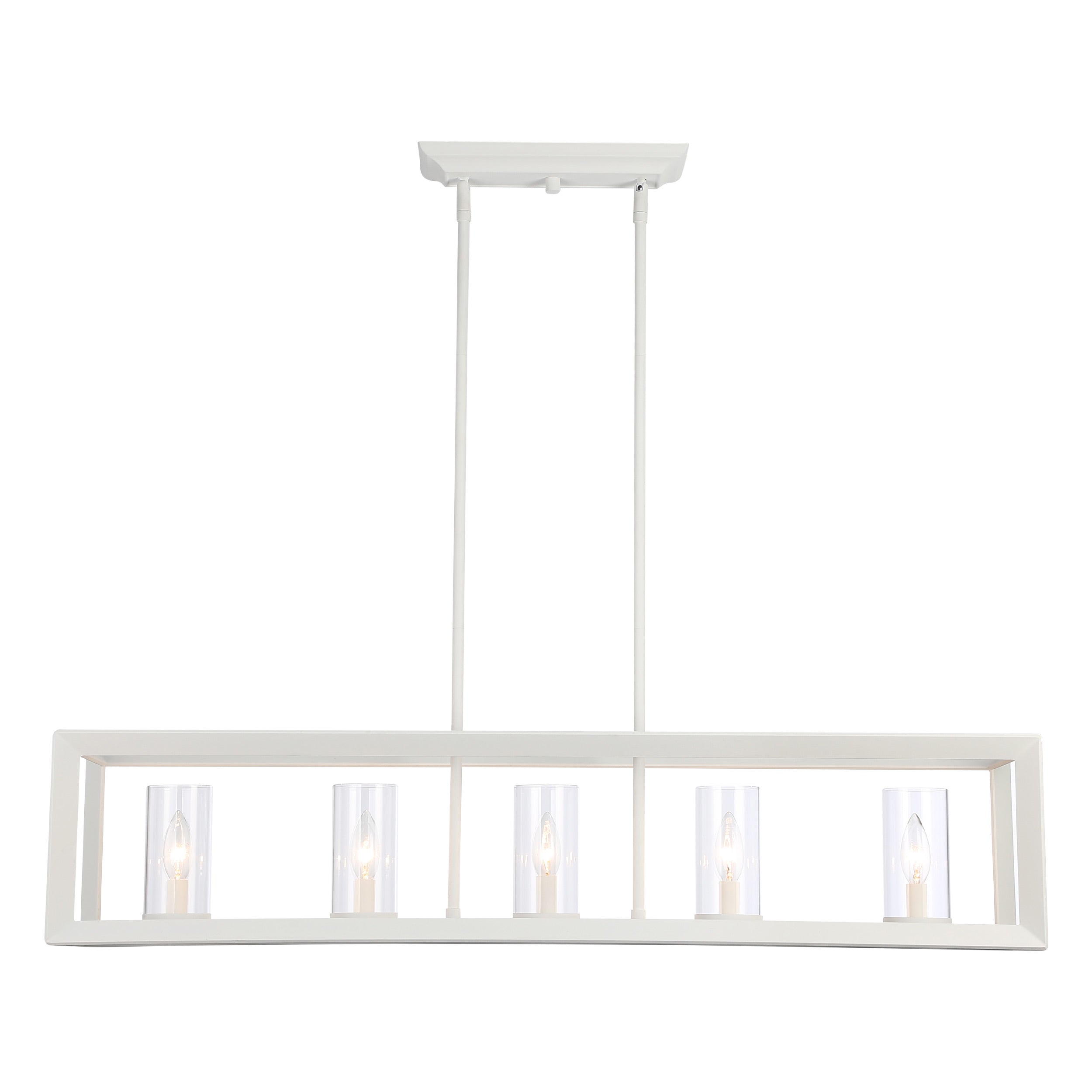 Golden Lighting Smyth 5-light Island Light in Natural White - - Golden Lighting