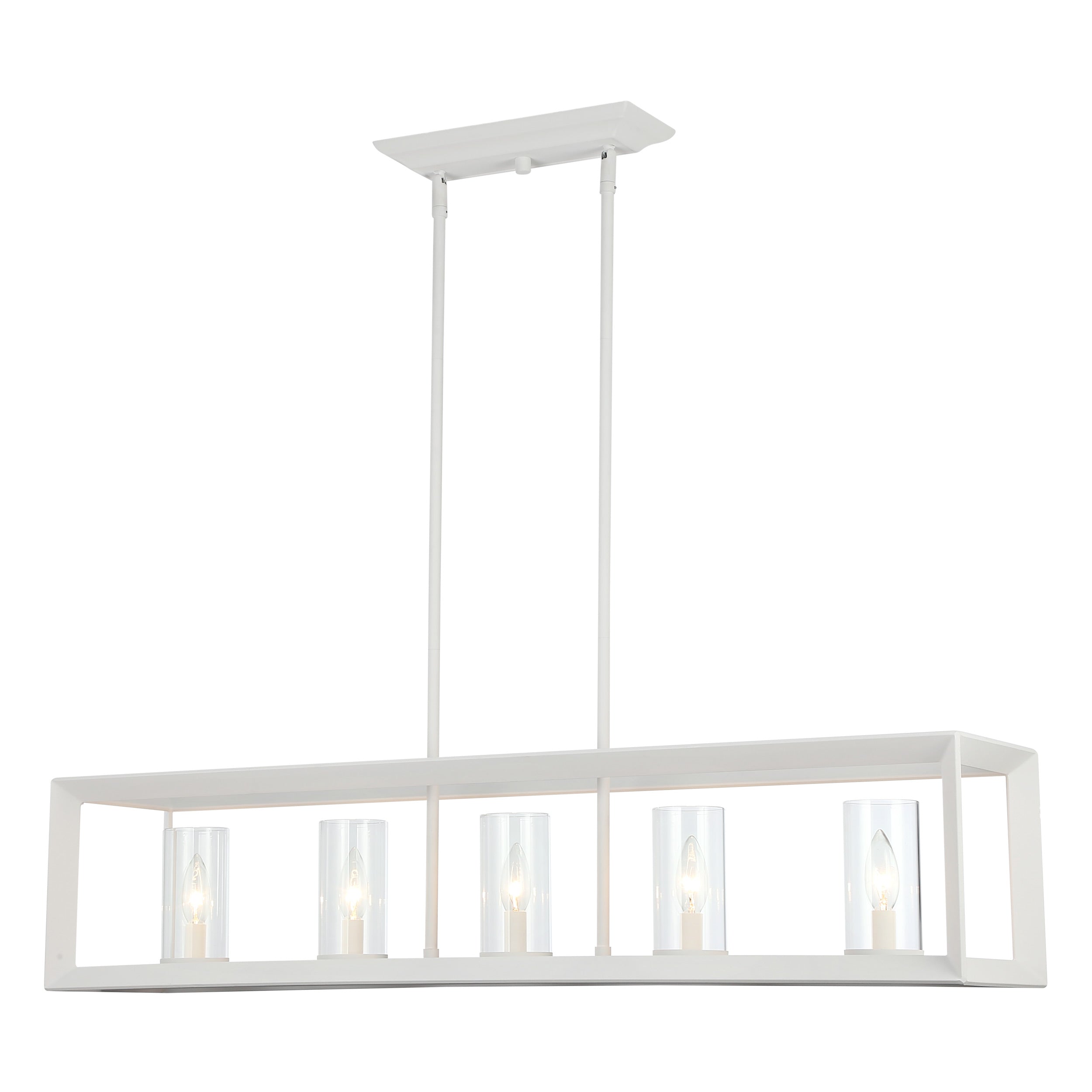 Golden Lighting Smyth 5-light Island Light in Natural White - - Golden Lighting