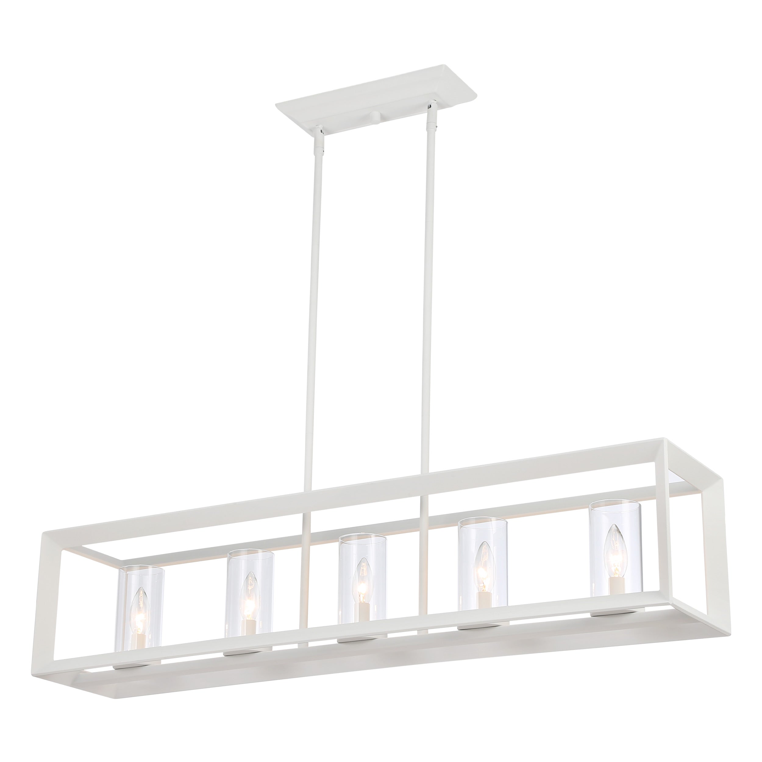 Golden Lighting Smyth 5-light Island Light in Natural White - - Golden Lighting