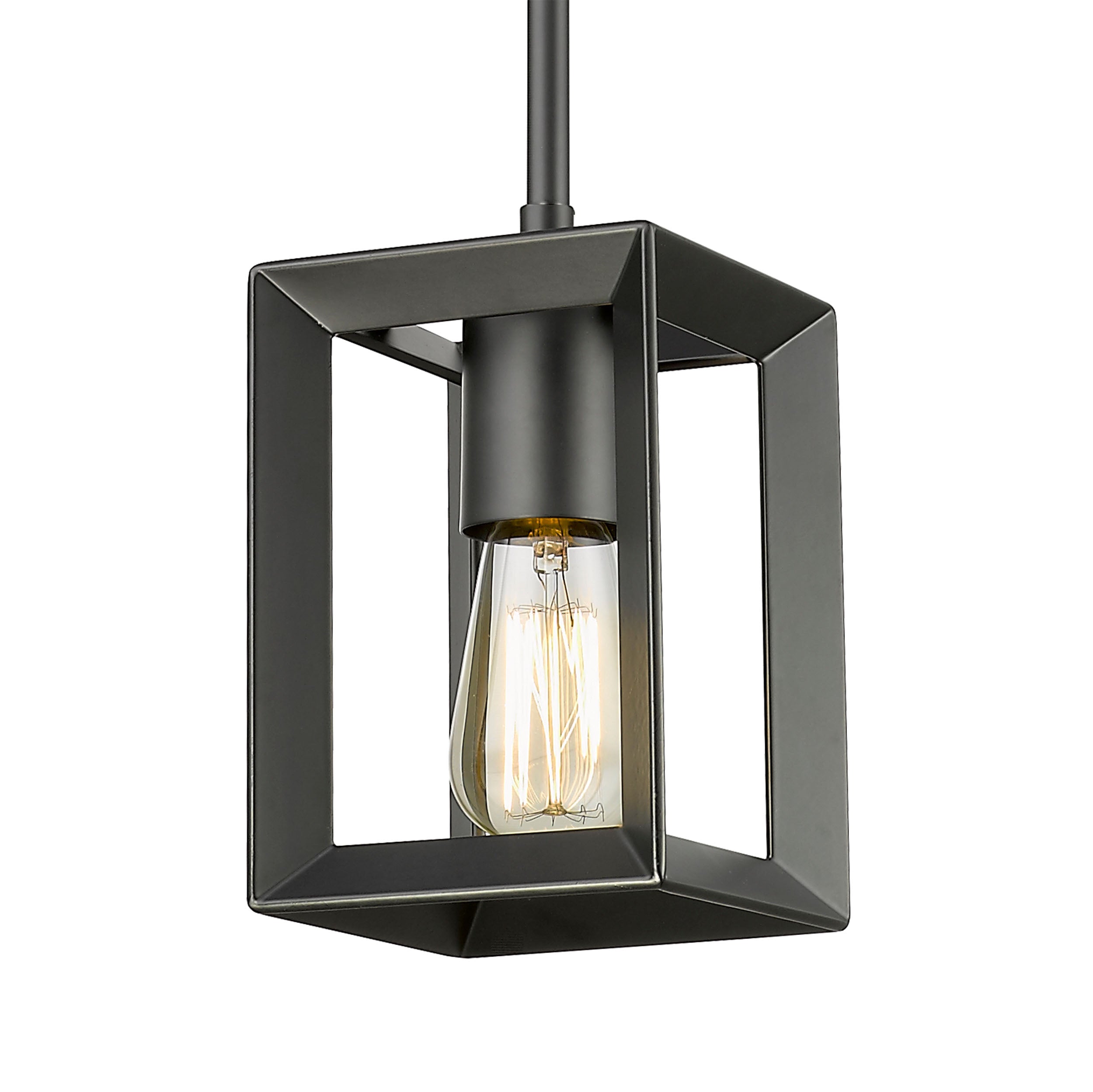 Golden Lighting Smyth 1-light Pendant in Matte Black - Default Title - Golden Lighting