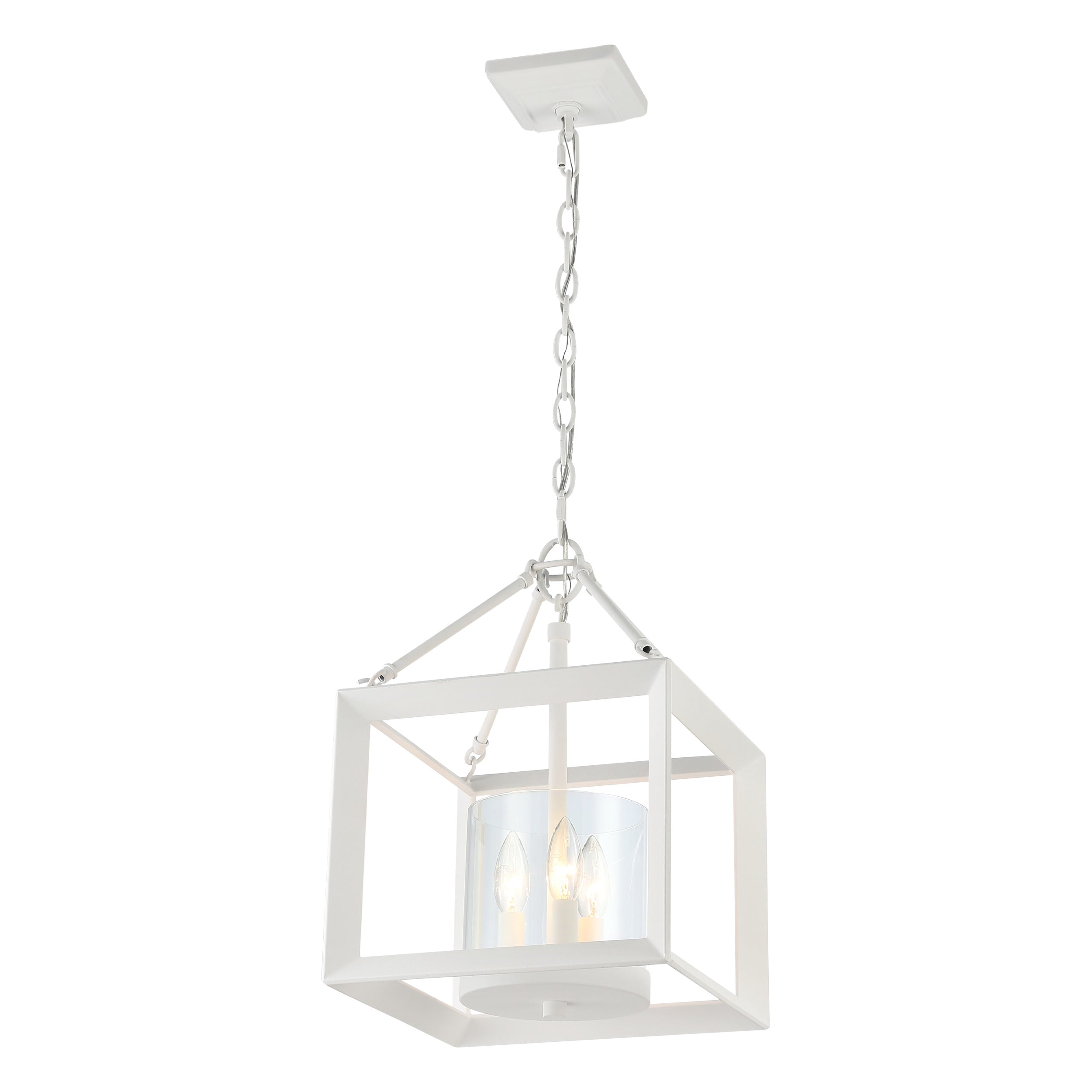 Golden Lighting Smyth 3-light Pendant in Natural White - - Golden Lighting