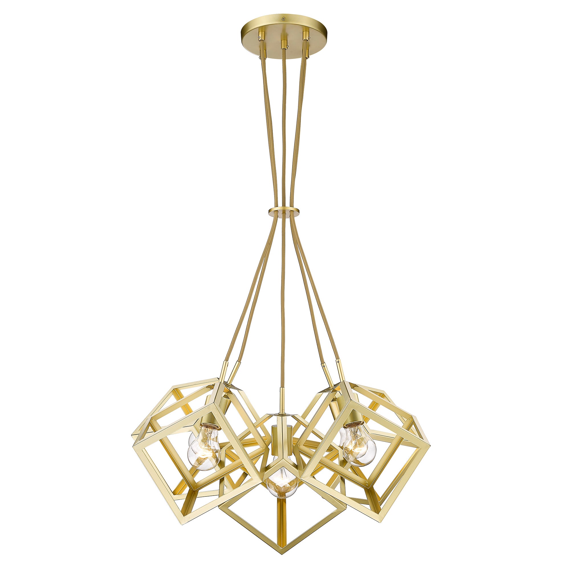 Golden Lighting Cassio 5-light Chandelier in Olympic Gold - - Golden Lighting