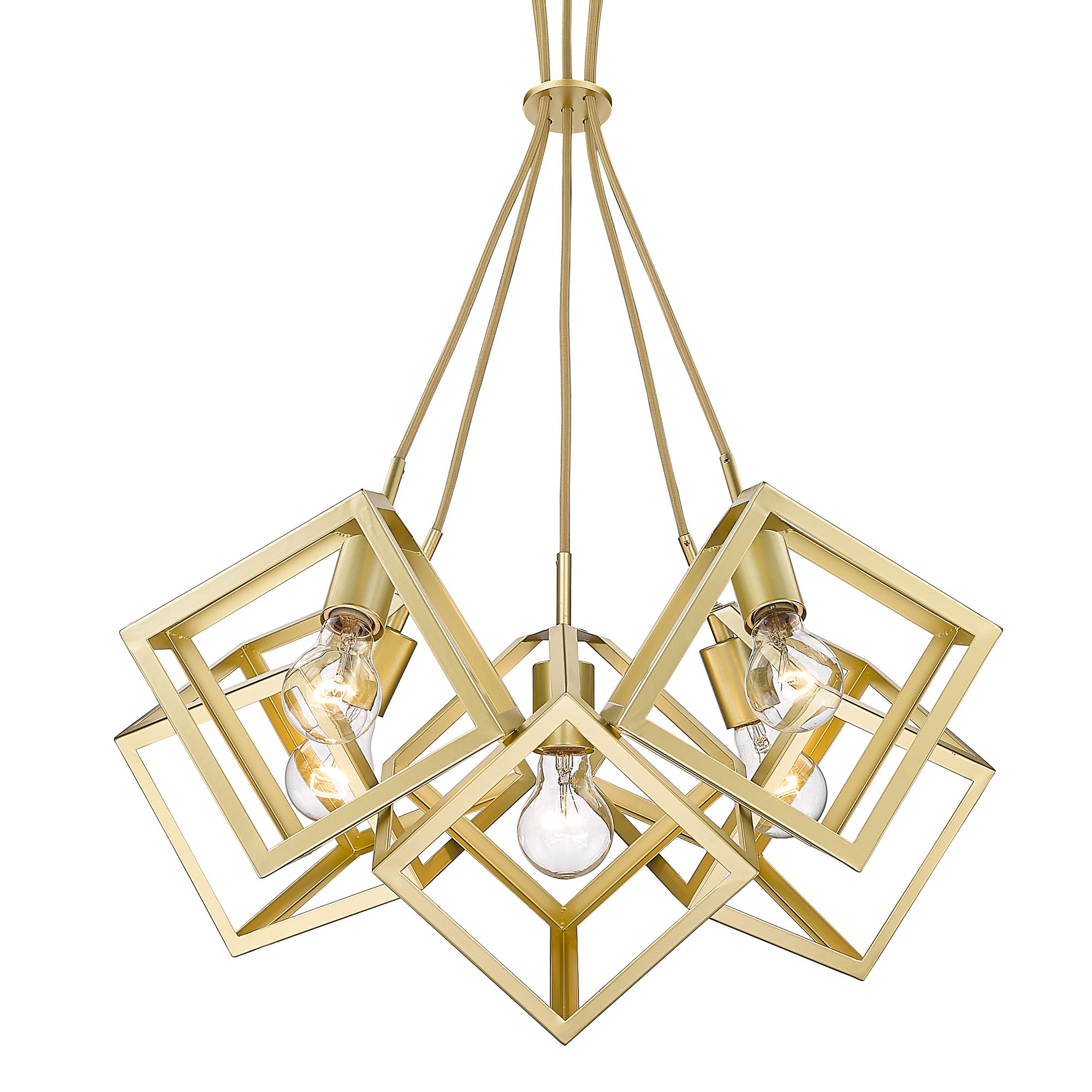 Golden Lighting Cassio 5-light Chandelier in Olympic Gold - - Golden Lighting