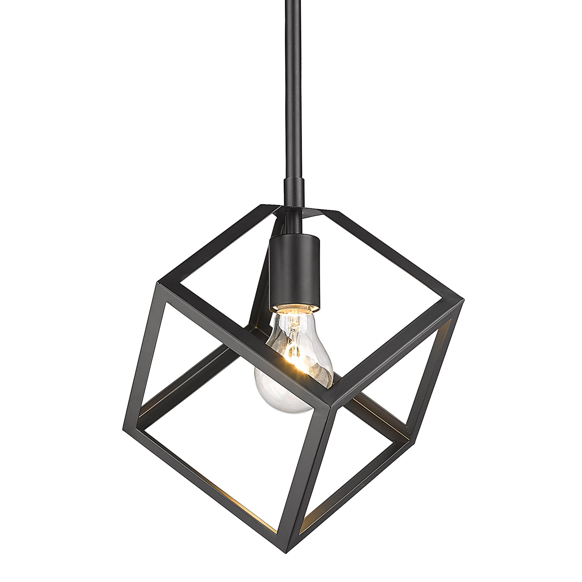 Golden Lighting Cassio 1-light Pendant in Matte Black