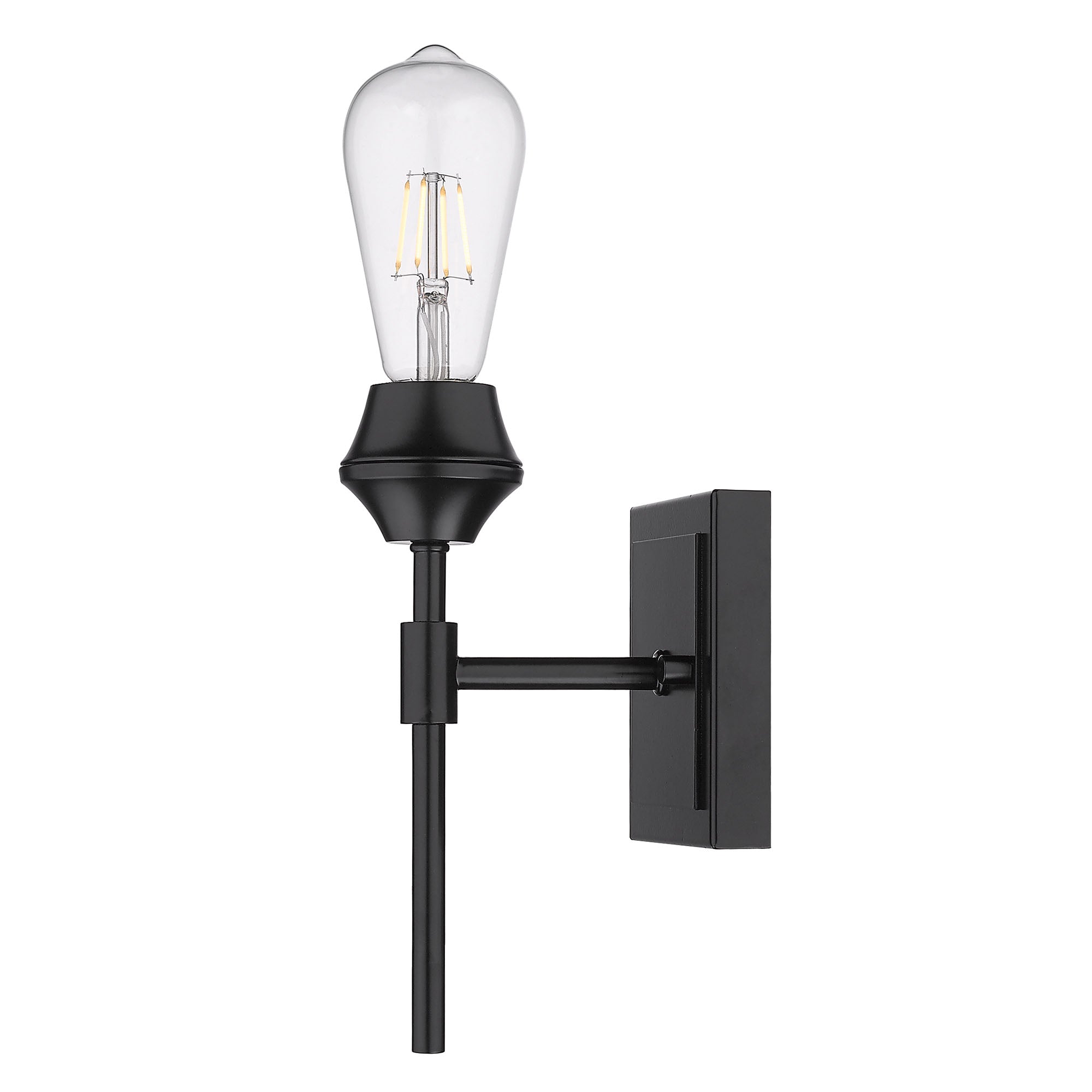 Golden Lighting Ormond 1-light Vanity in Matte Black - - Golden Lighting