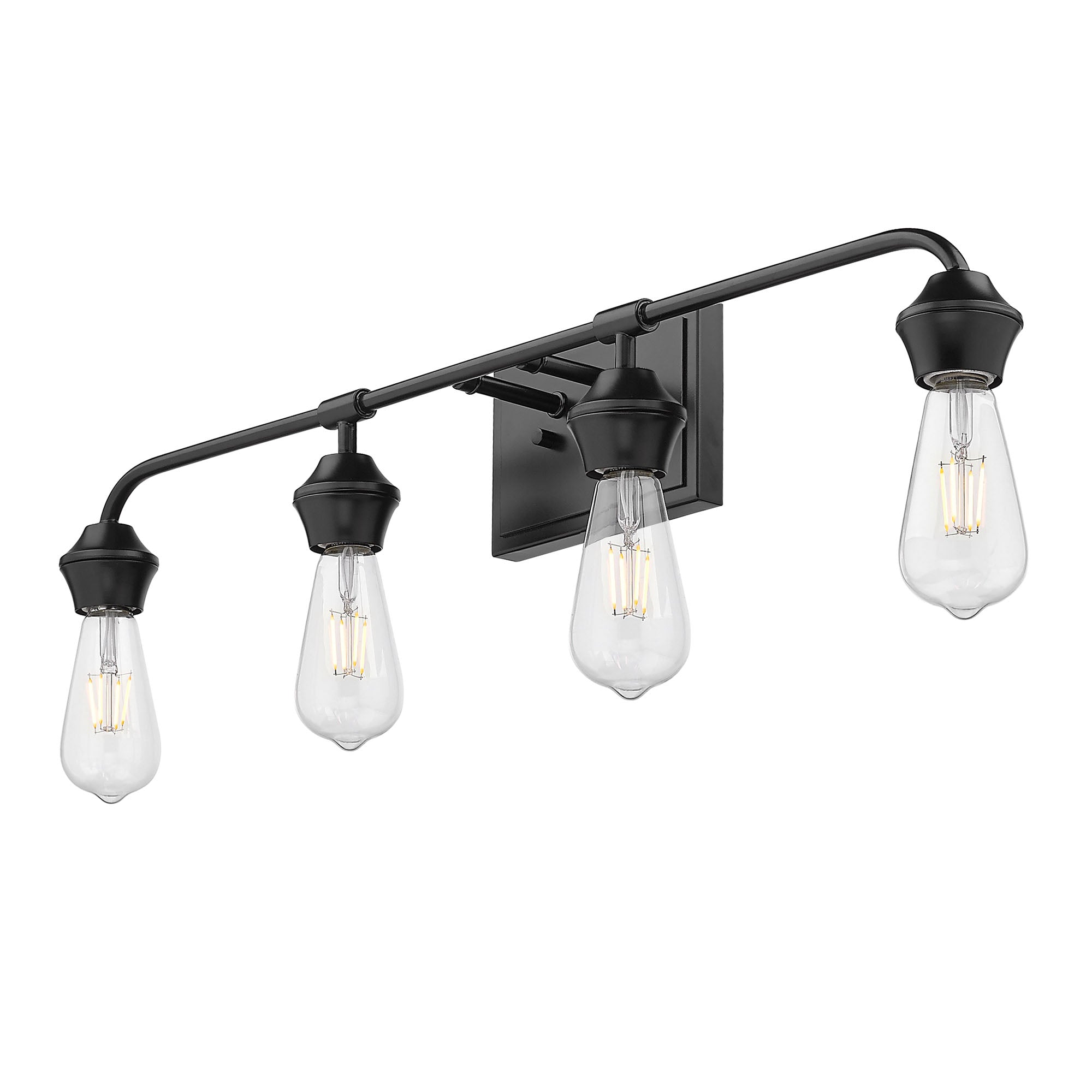 Golden Lighting Ormond 4-light Vanity in Matte Black - - Golden Lighting