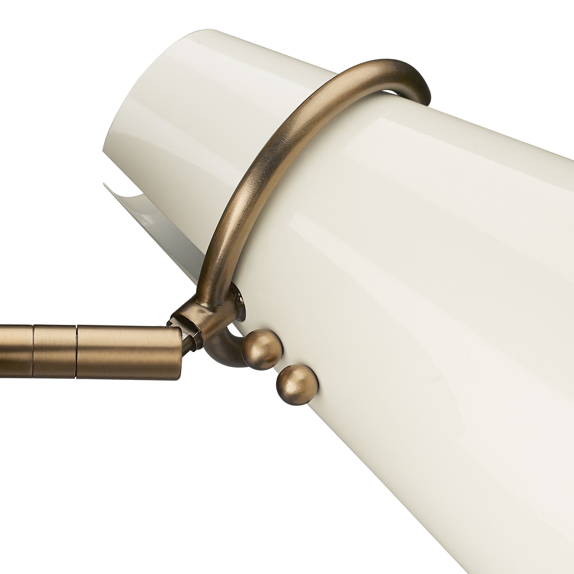 Golden Lighting Reeva 3-light Vanity in Modern Brass and Glossy Ecru shade - - Golden Lighting