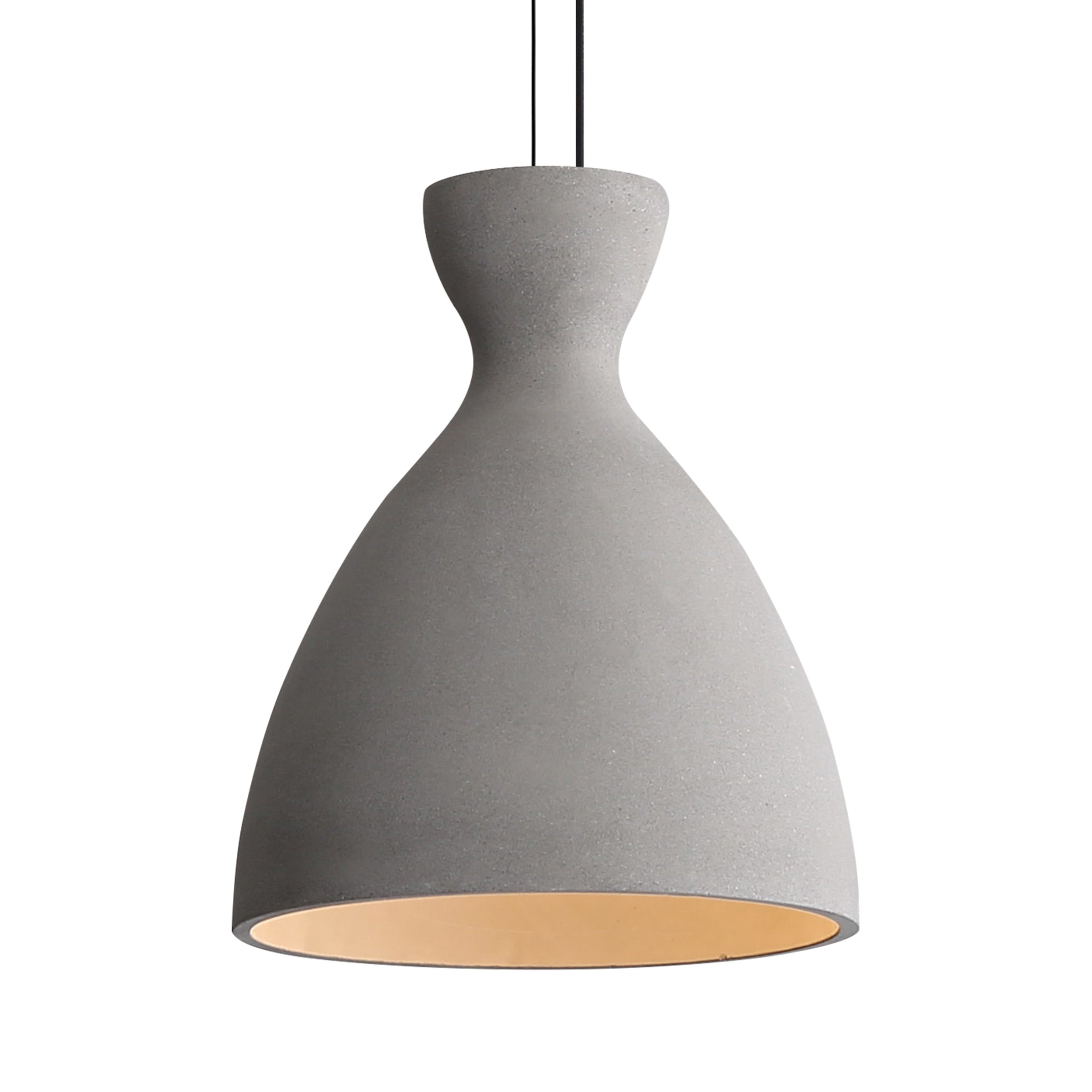 Golden Lighting Aethera 10in Integrated LED Pendant in Grey Cement - - Golden Lighting