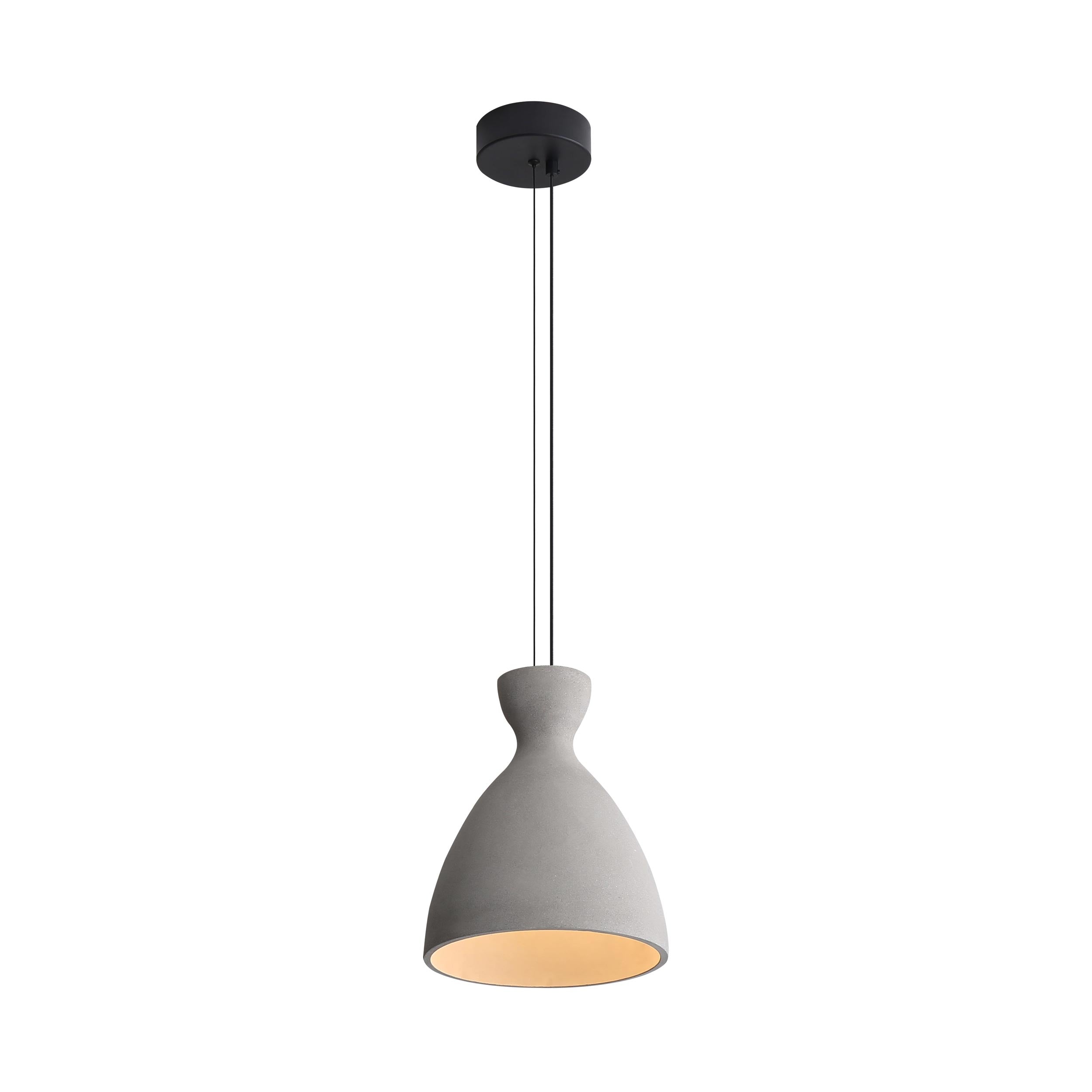 Golden Lighting Aethera 10in Integrated LED Pendant in Grey Cement - - Golden Lighting