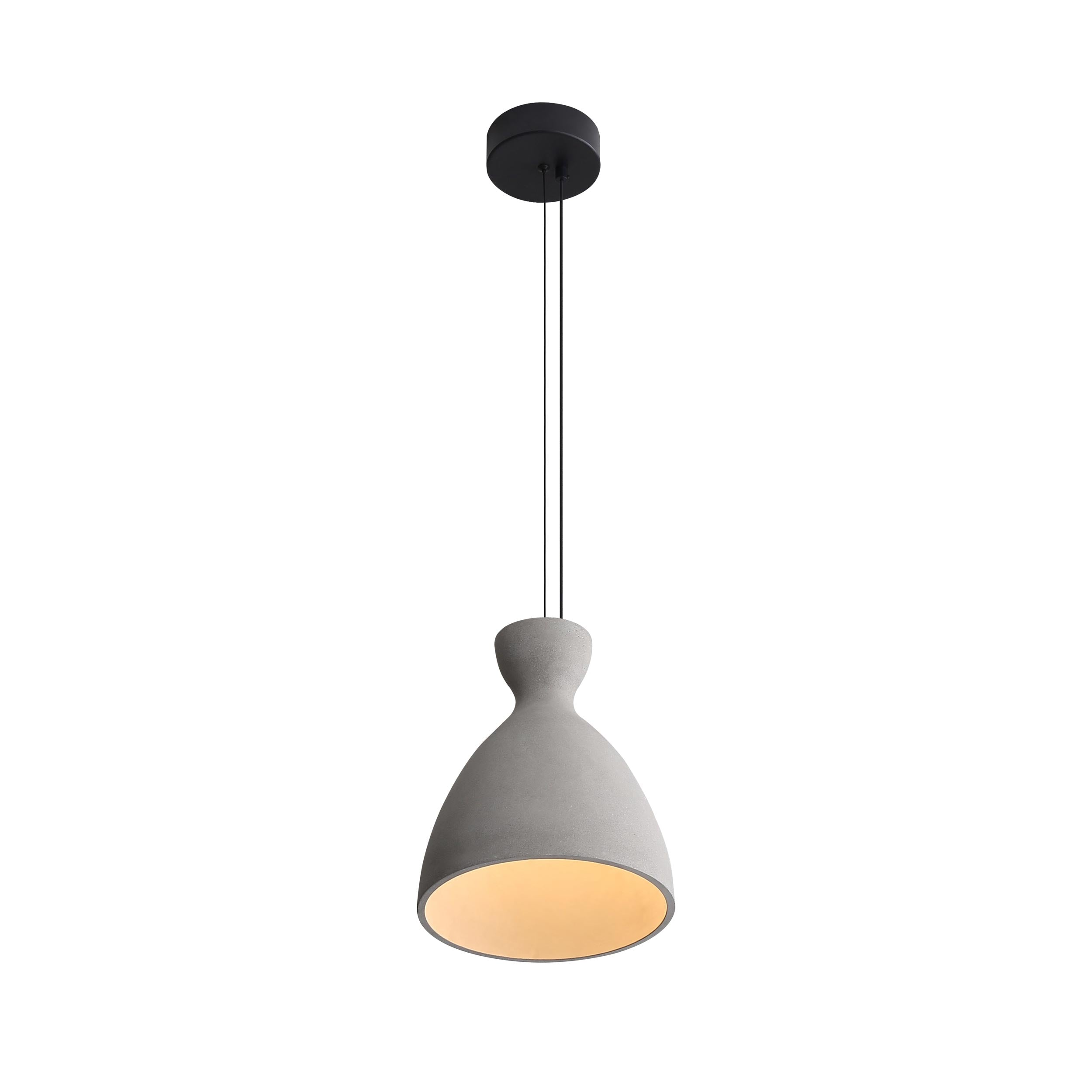 Golden Lighting Aethera 10in Integrated LED Pendant in Grey Cement