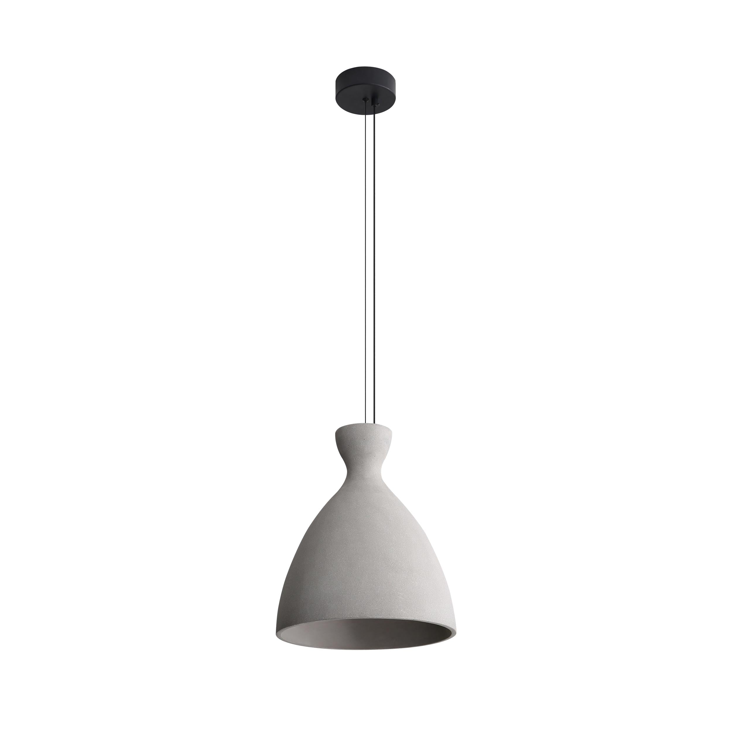 Golden Lighting Aethera 14in Integrated LED Pendant in Grey Cement - - Golden Lighting