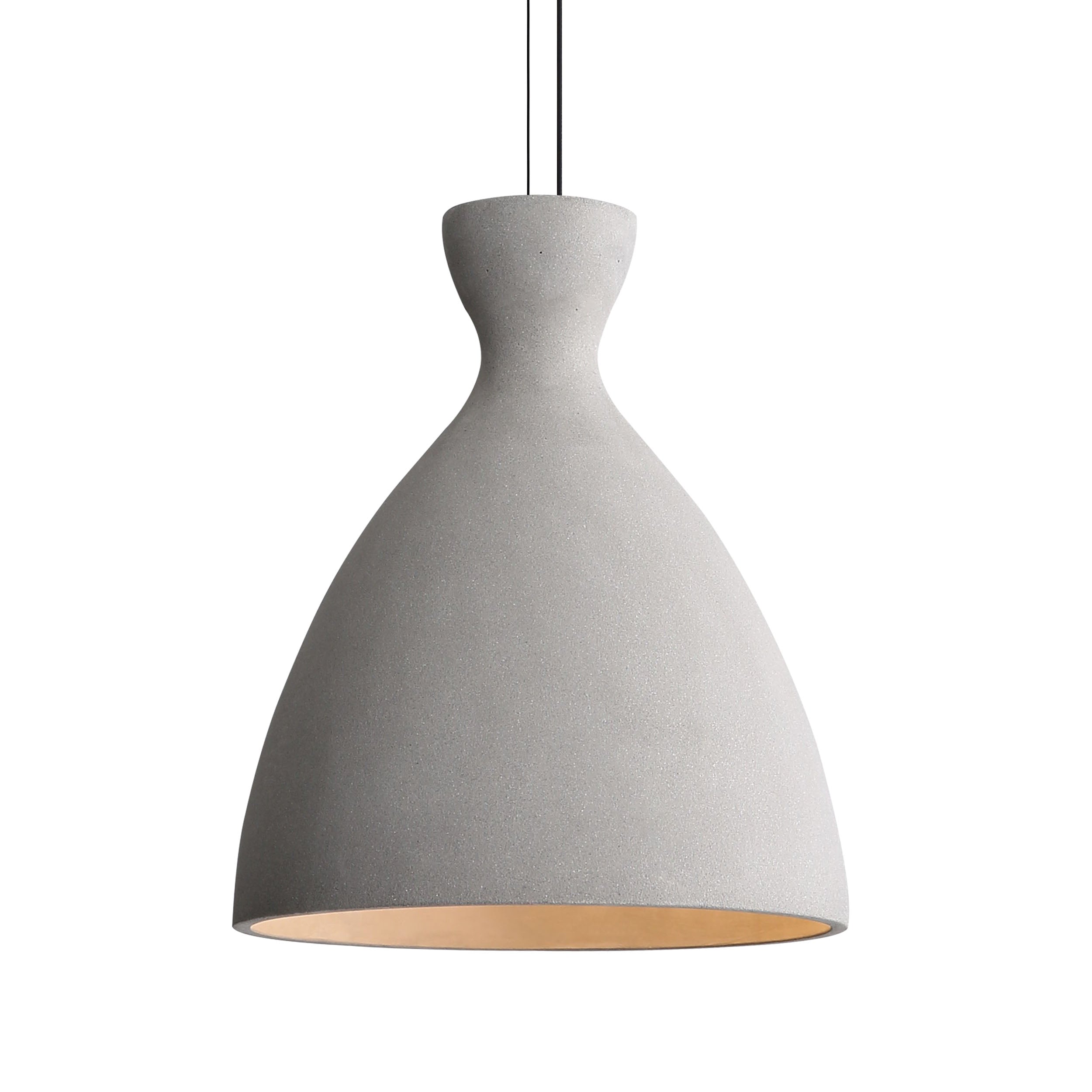 Golden Lighting Aethera 14in Integrated LED Pendant in Grey Cement