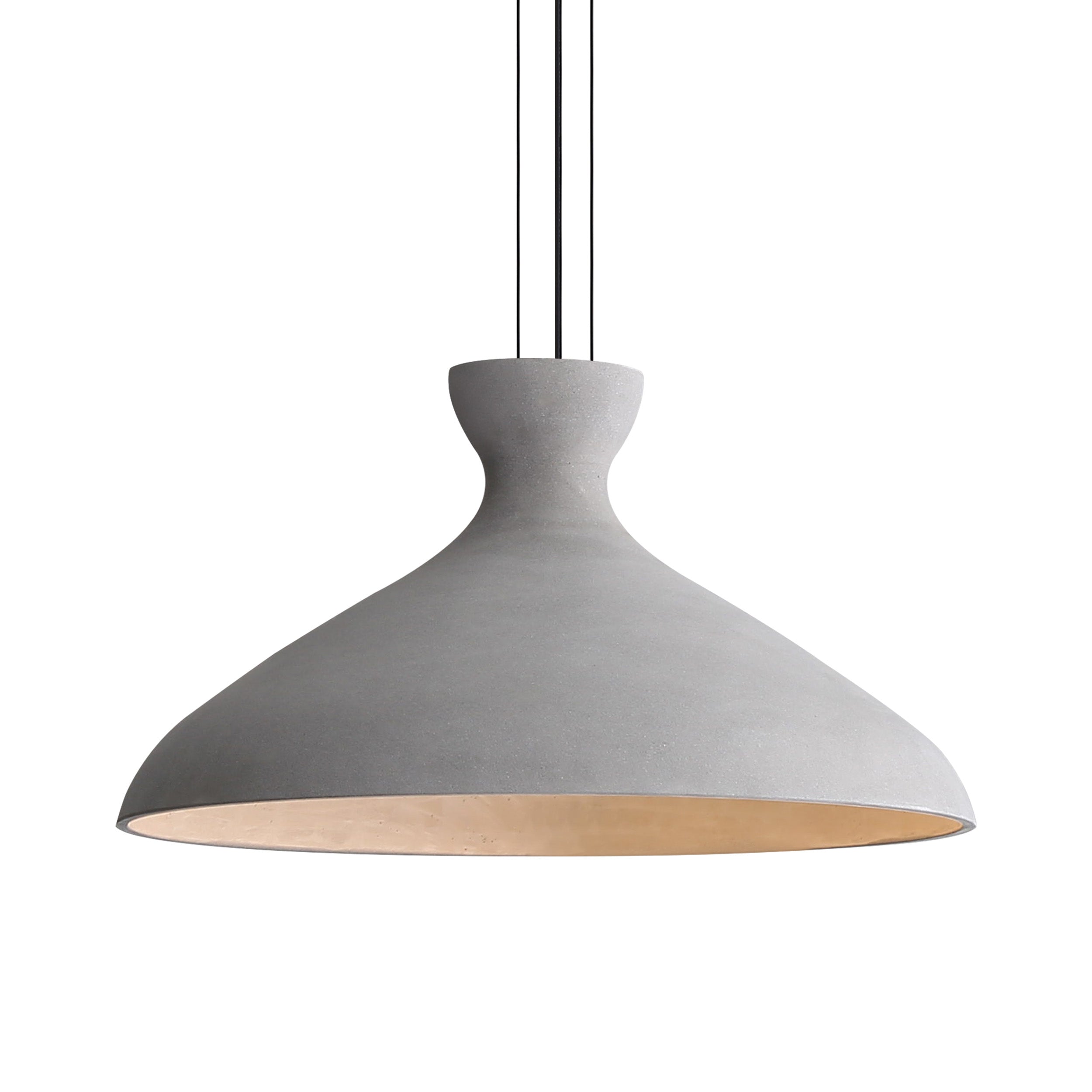 Golden Lighting Aethera 22in Integrated LED Pendant in Grey Cement - - Golden Lighting