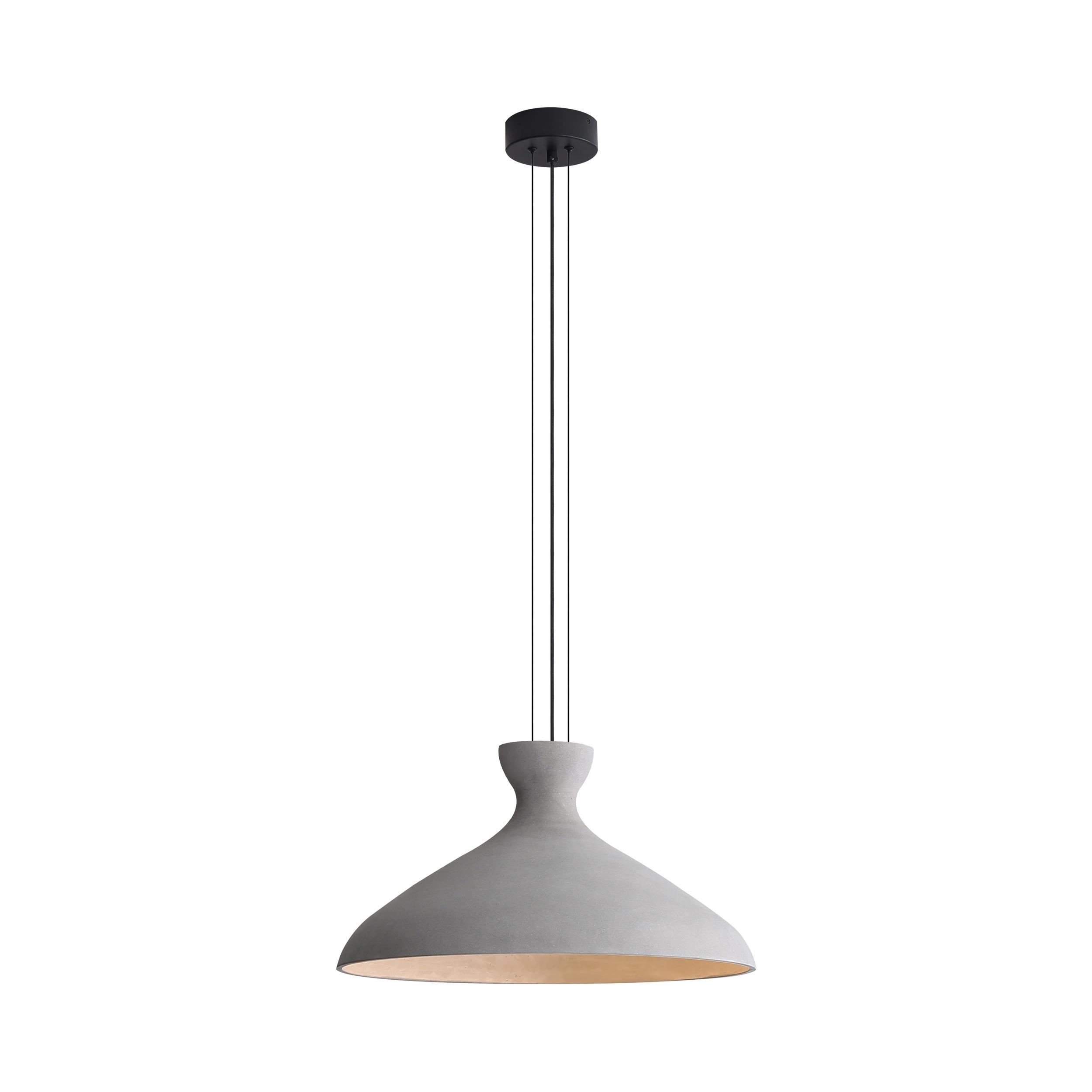 Aethera 22" LED Pendant in Grey Cement - Default Title - Golden Lighting