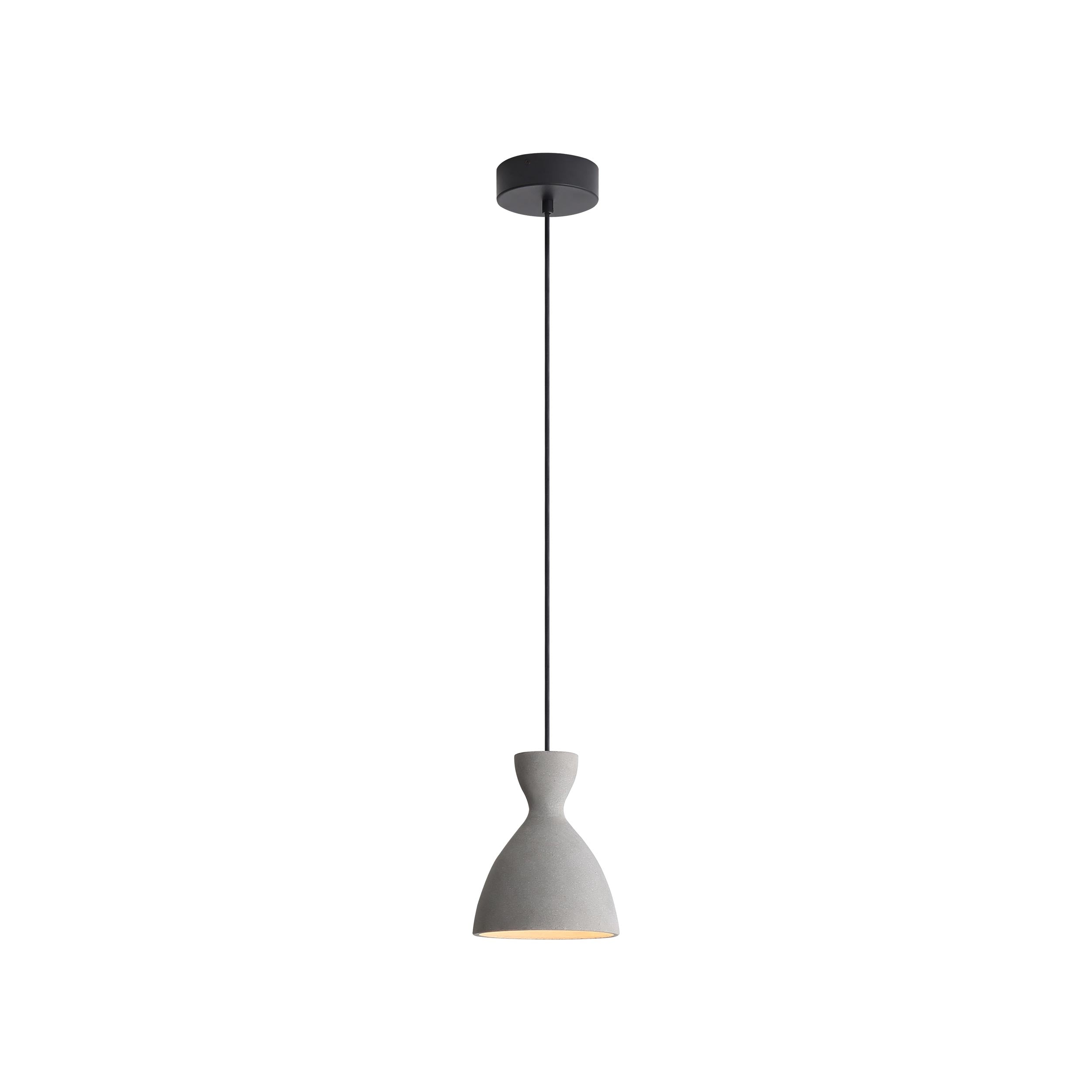 Aethera 7" LED Pendant in Grey Cement - Default Title - Golden Lighting