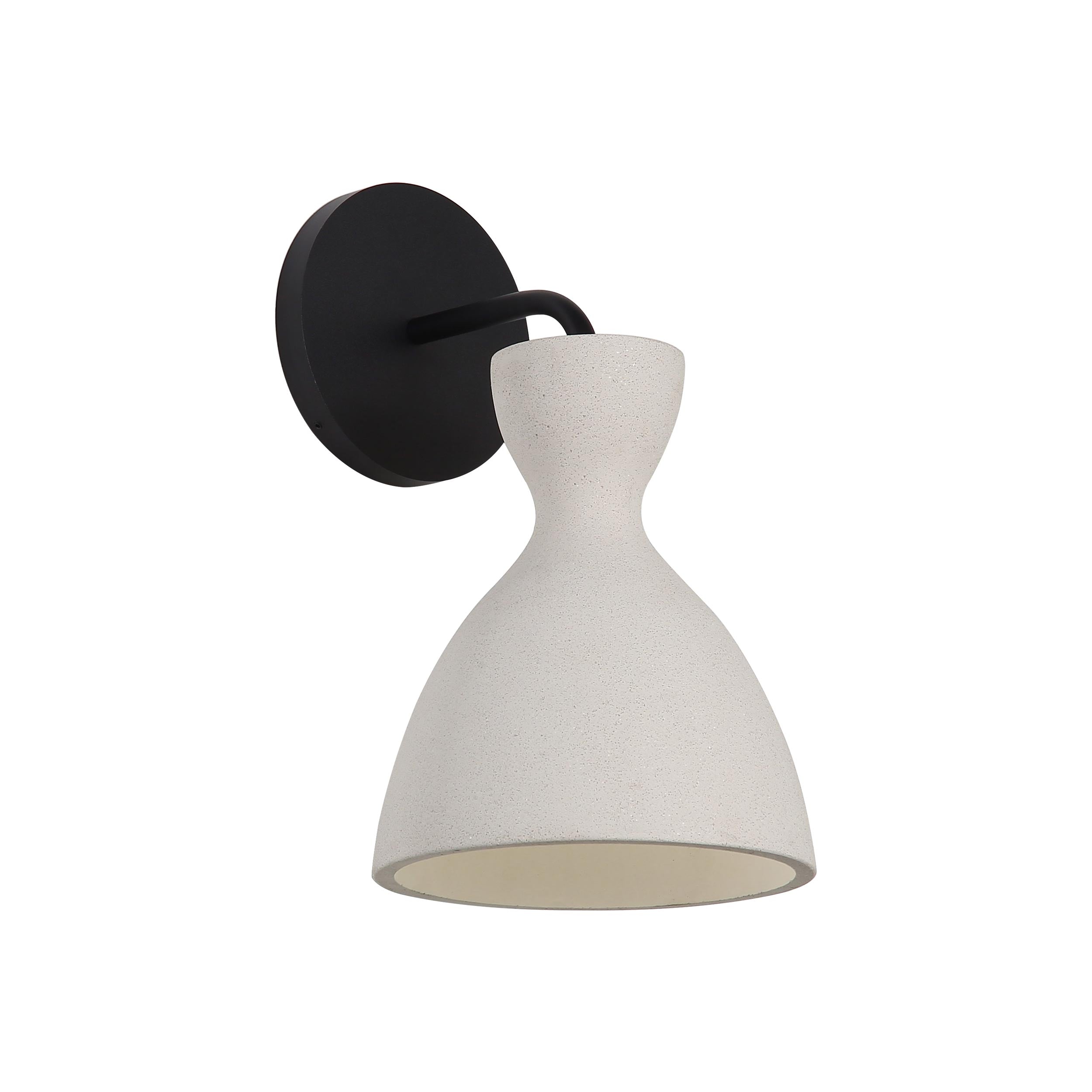 Golden Lighting Aethera Integrated LED Wall Sconce in White Sandstone Cement - - Golden Lighting