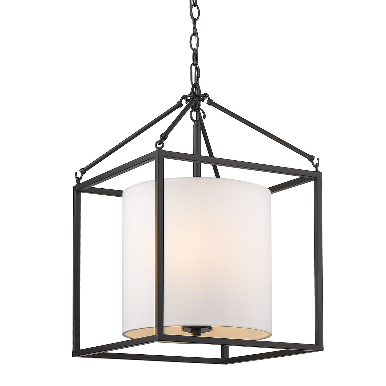 Golden Lighting Manhattan 3-light Pendant in Matte Black - - Golden Lighting