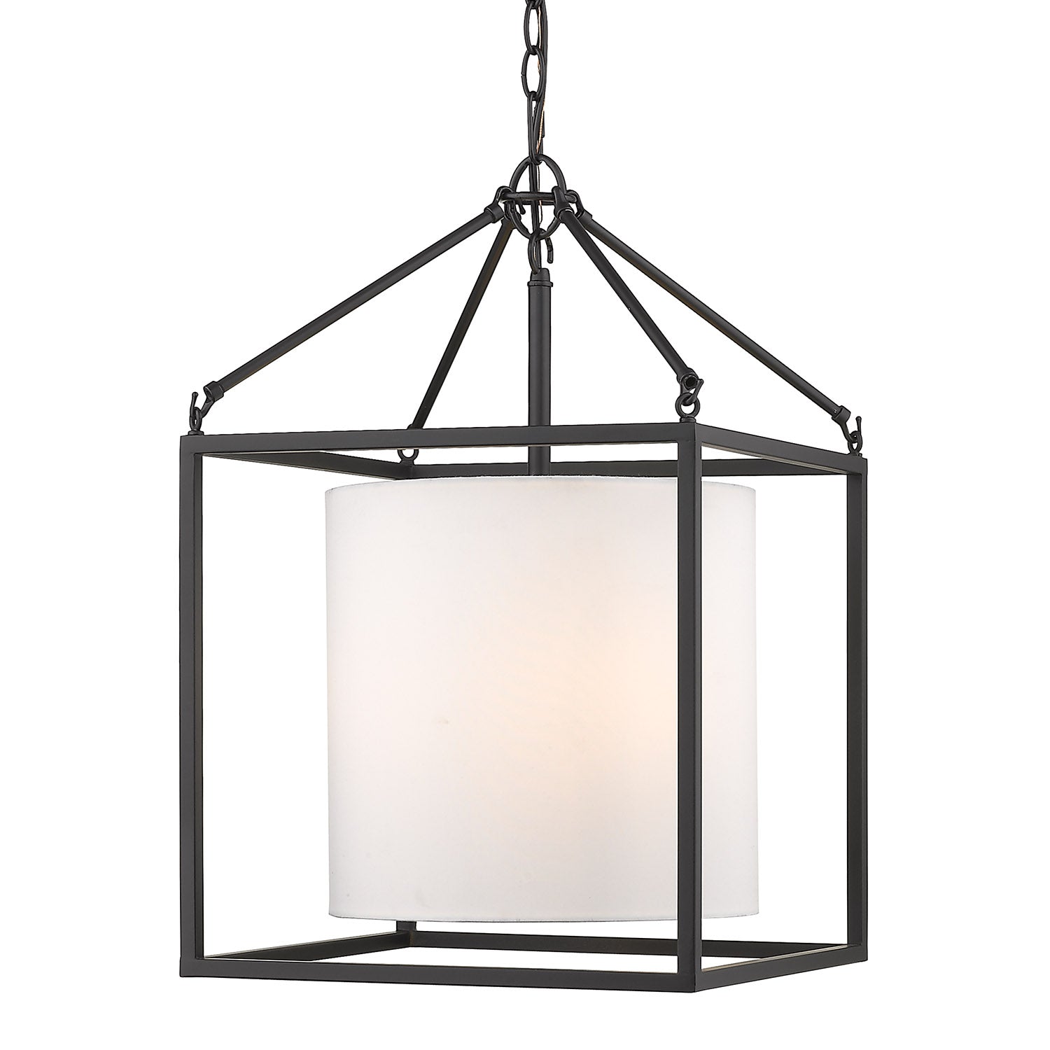 Golden Lighting Manhattan 3-light Pendant in Matte Black - - Golden Lighting