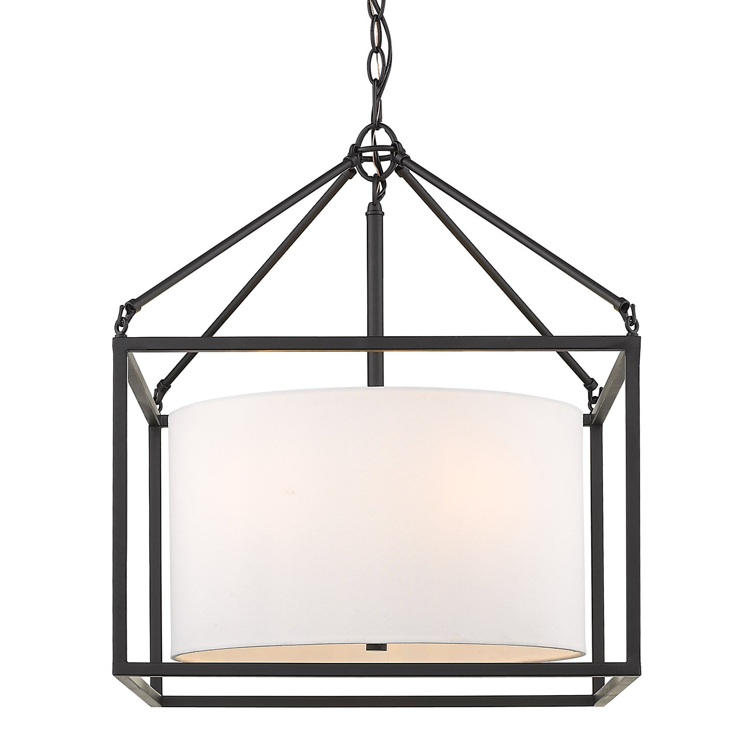 Golden Lighting Manhattan 5-light Chandelier in Matte Black - - Golden Lighting