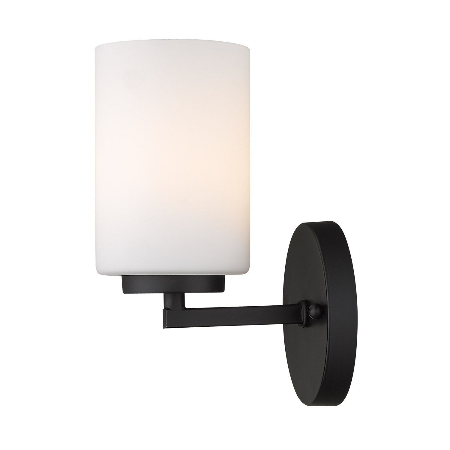 Golden Lighting Manhattan 1-light Vanity in Matte Black - - Golden Lighting