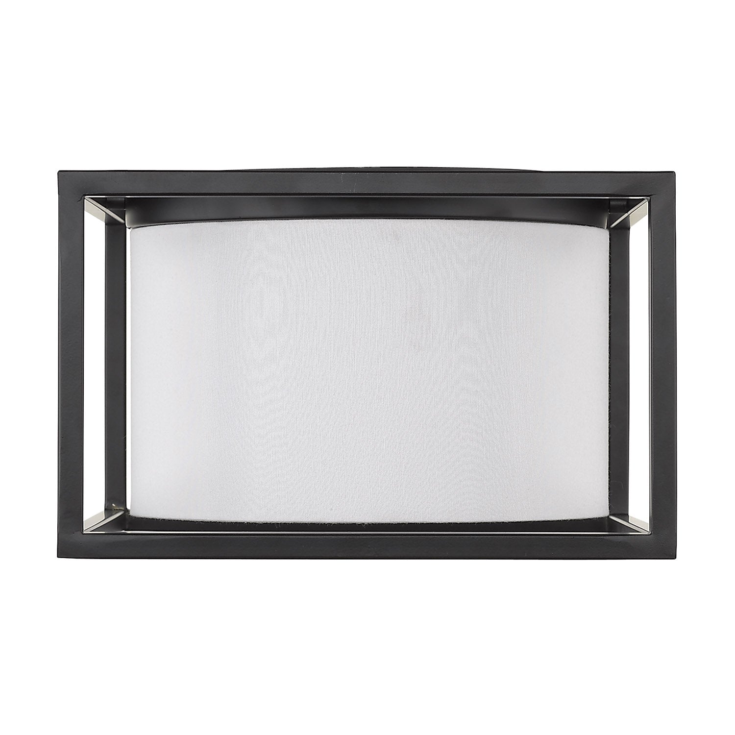 Golden Lighting Manhattan 2-light Flush Mount in Matte Black - - Golden Lighting