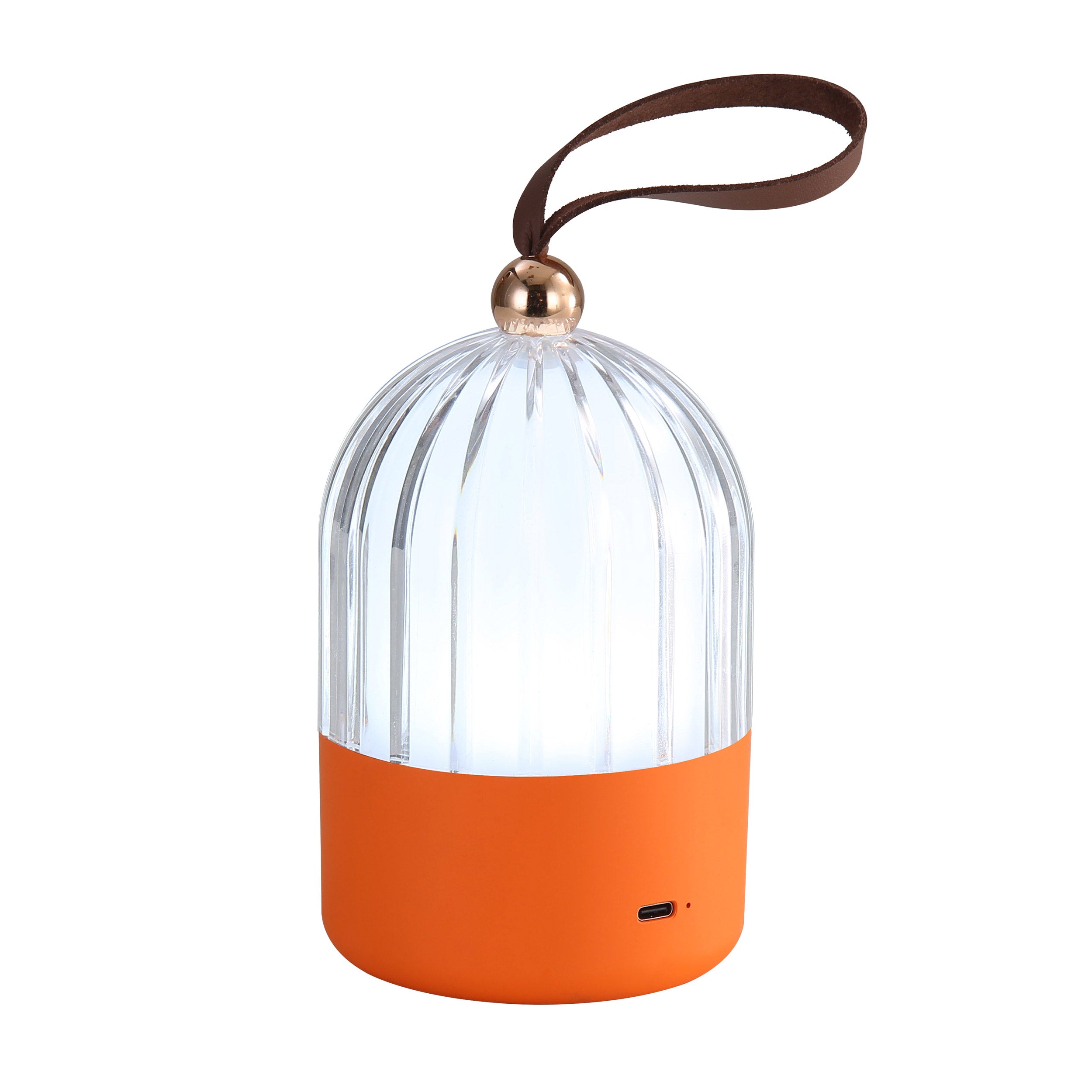 Lunari Cordless Integrated LED Table Lamp in Matte Orange