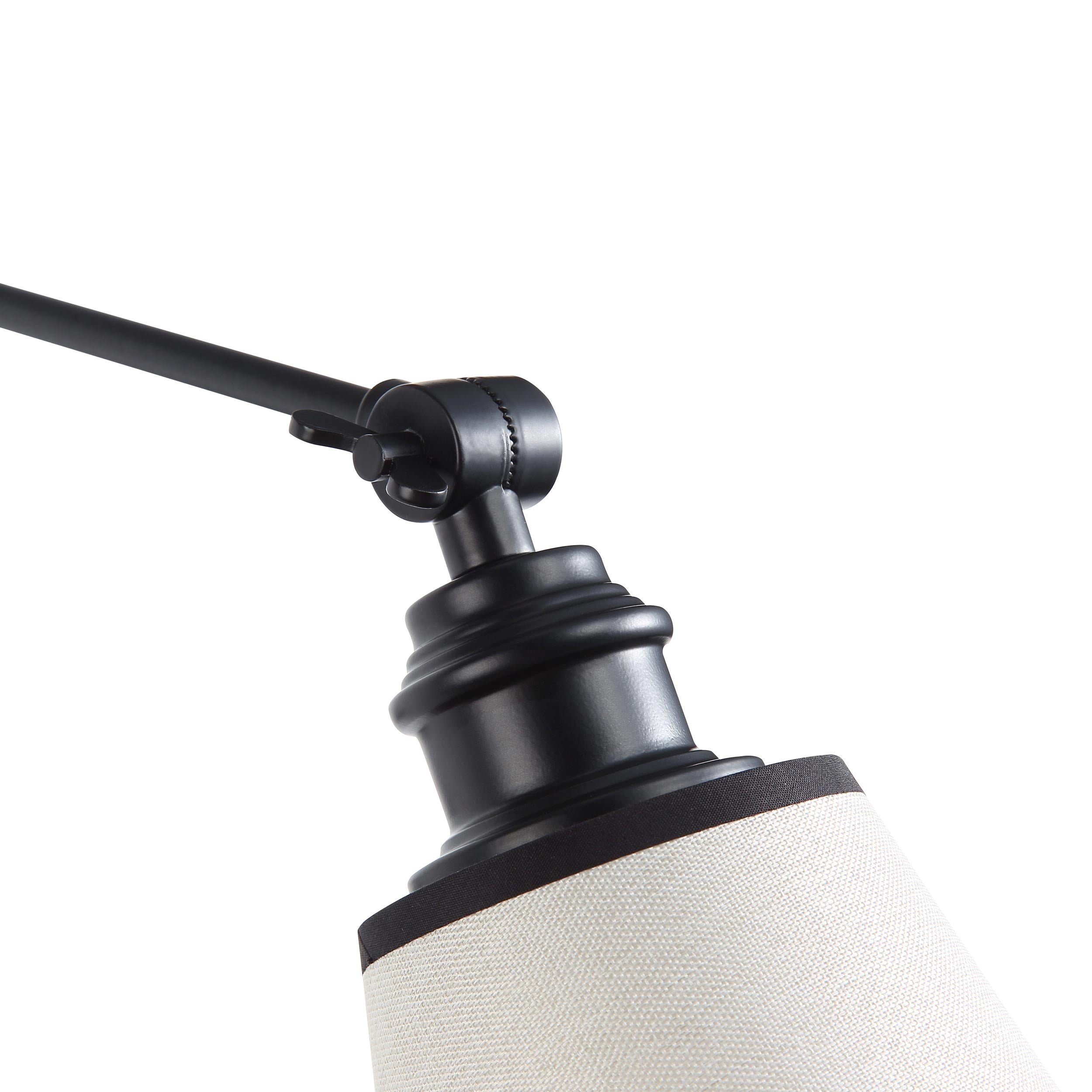 Yep by Golden Lighting Equinox 1-light Swing Arm Wall Lamp with Black Trim shade - - Golden Lighting