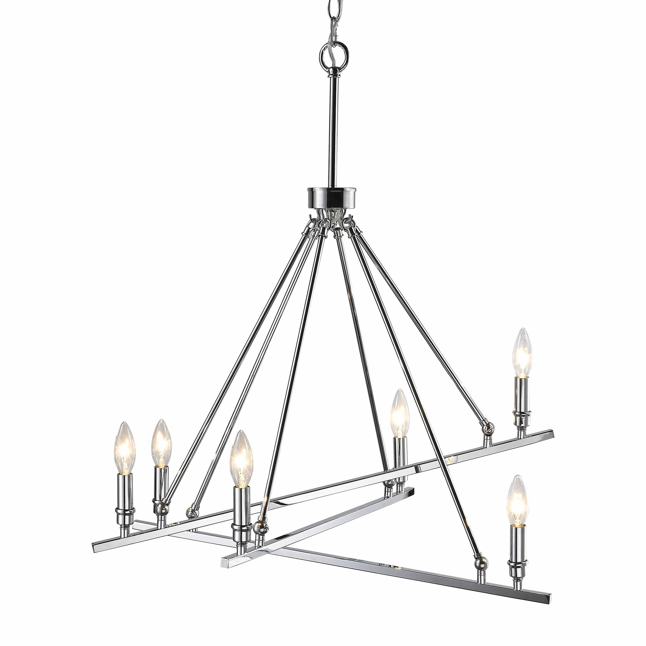 Garvin 6-light Chandelier in Chrome