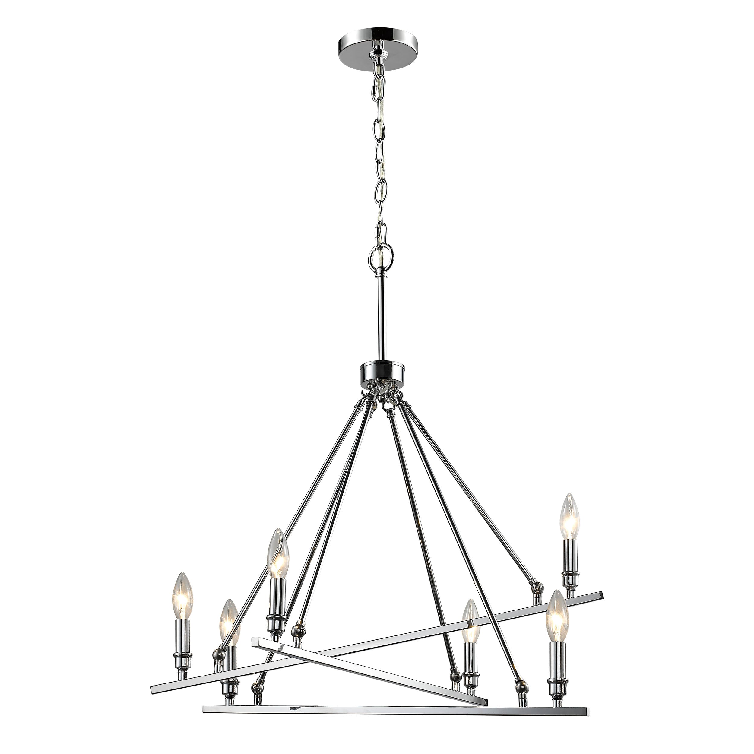Garvin 6-light Chandelier in Chrome