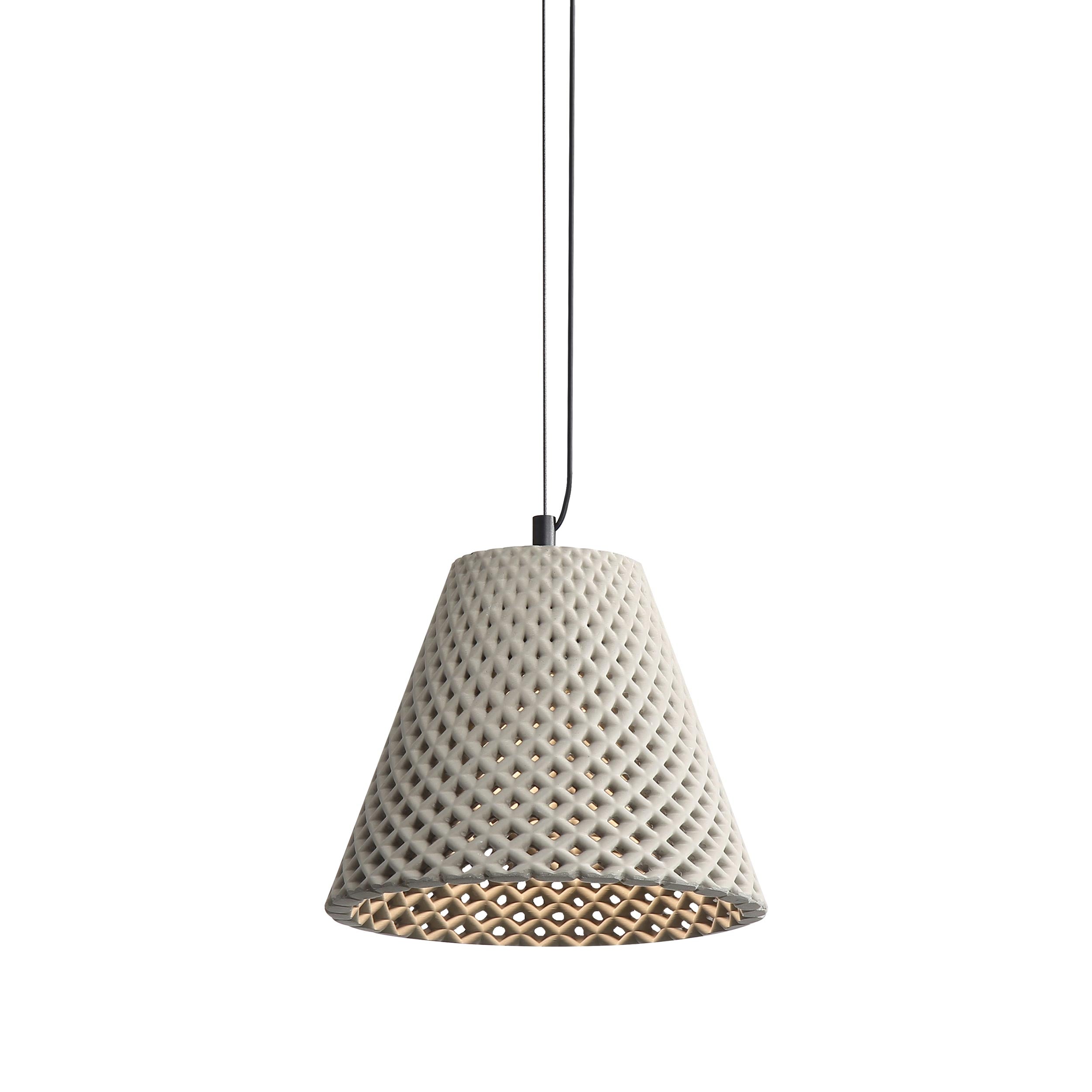Golden Lighting Clarus 10in Integrated LED Pendant in Grey Cement - - Golden Lighting