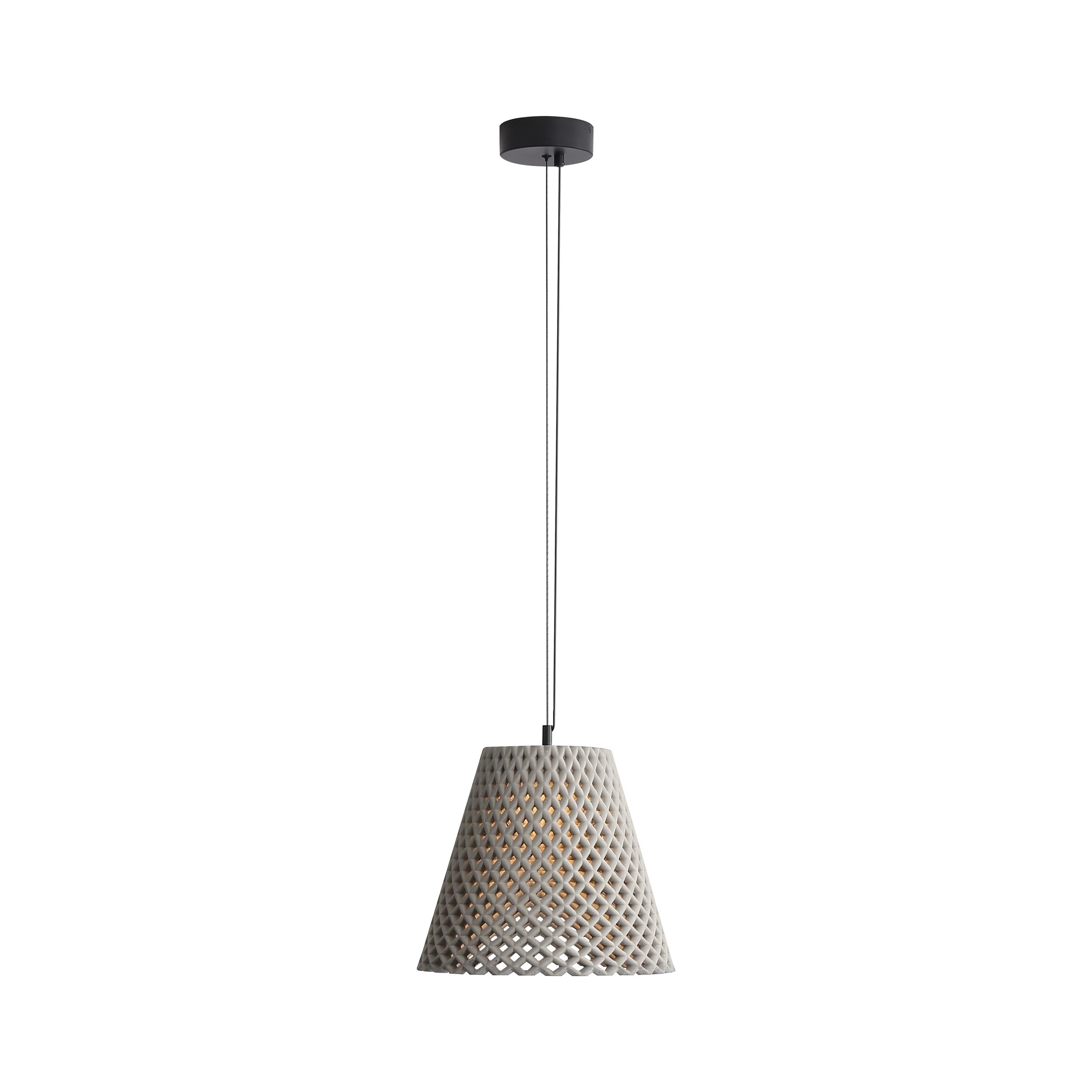Golden Lighting Clarus 14in Integrated LED Pendant in Grey Cement - - Golden Lighting