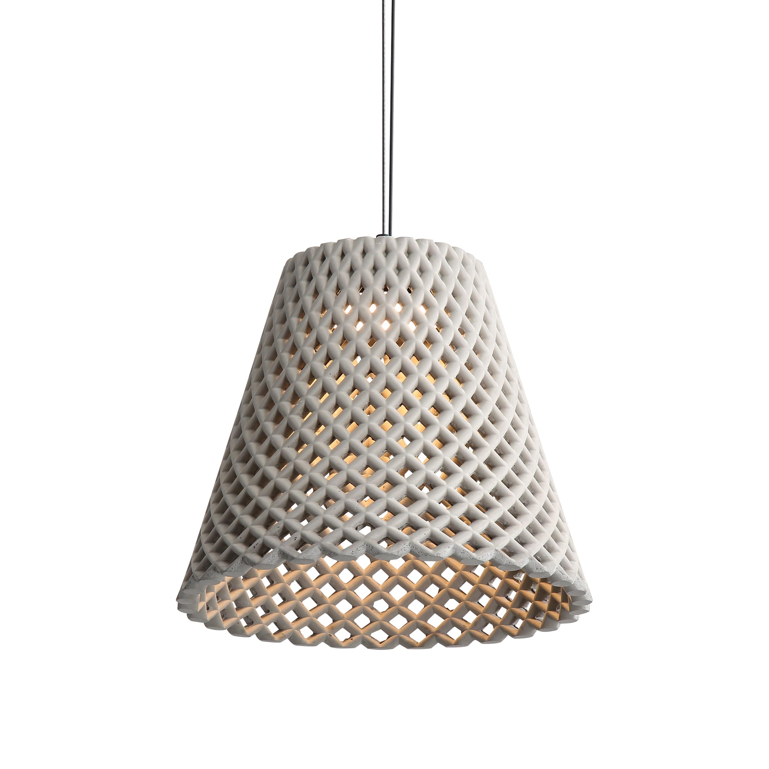 Golden Lighting Clarus 14in Integrated LED Pendant in Grey Cement