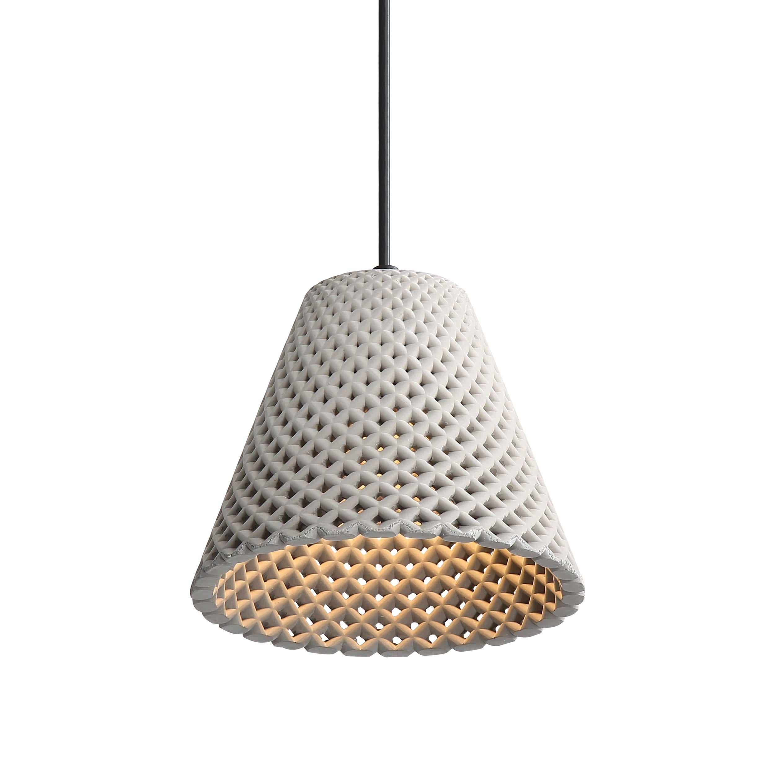 Golden Lighting Clarus 8in Integrated LED Pendant in Grey Cement