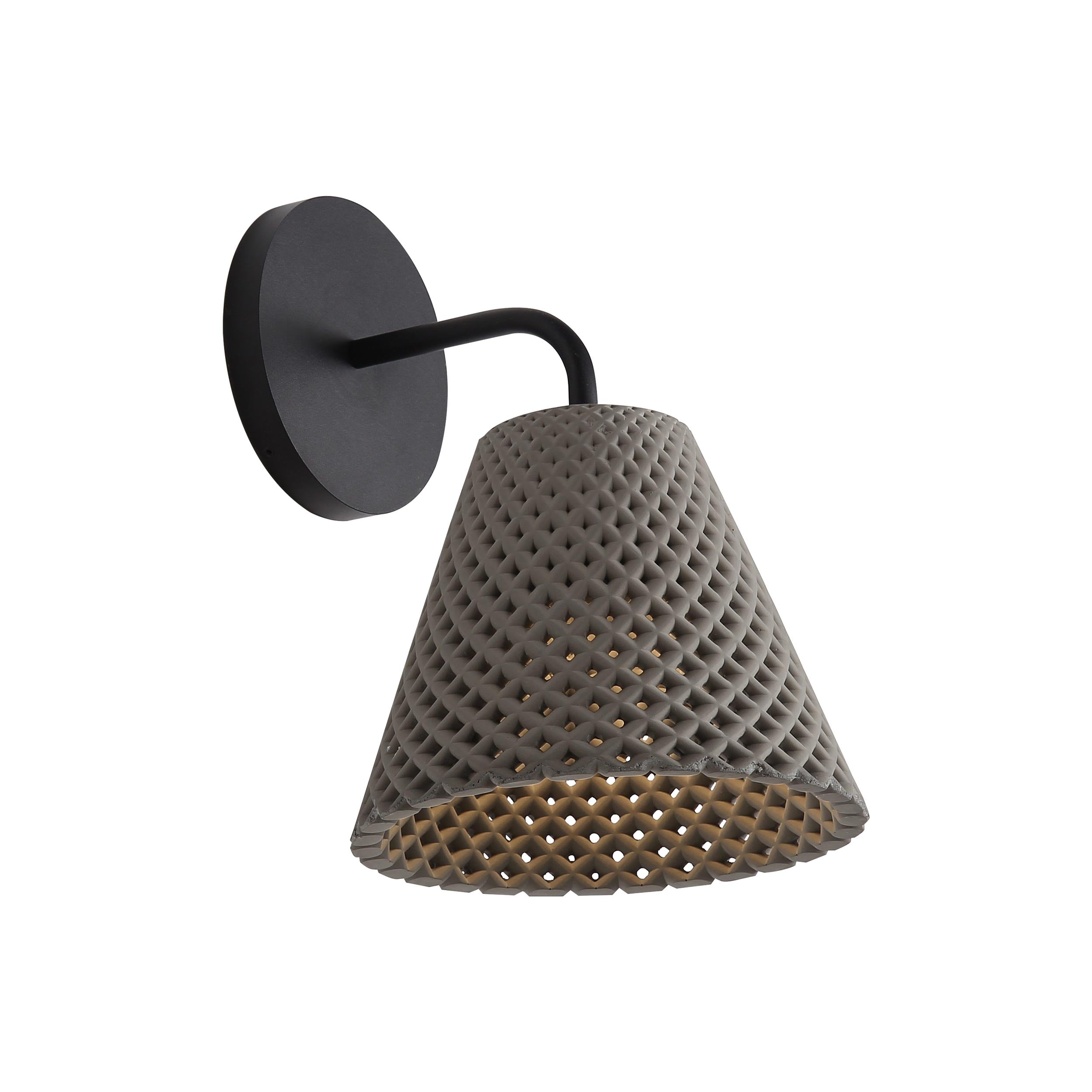 Golden Lighting Clarus Integrated LED Wall Sconce in Grey Cement
