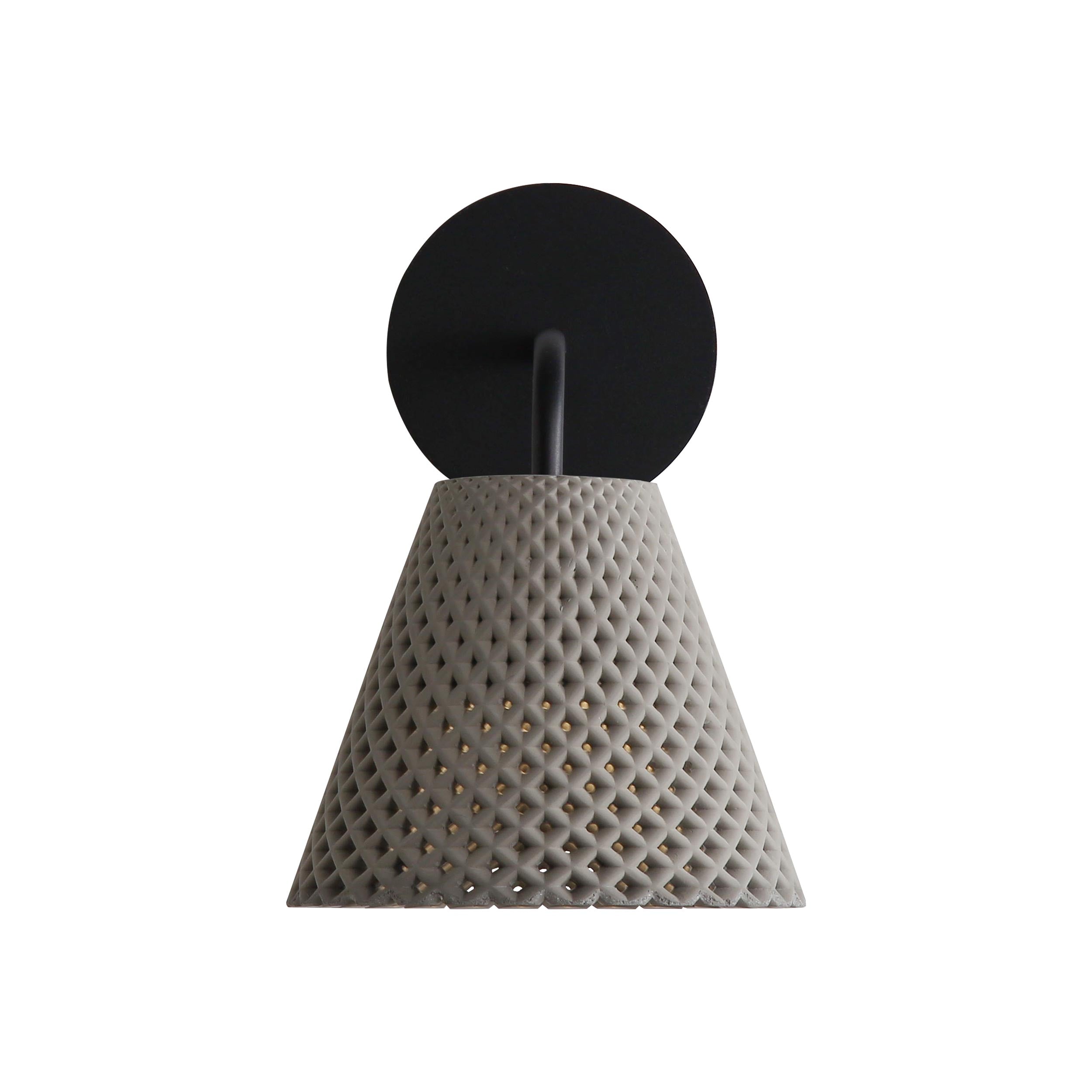 Clarus LED 8" Wall Sconce - Outdoor in Grey Cement - - Golden Lighting
