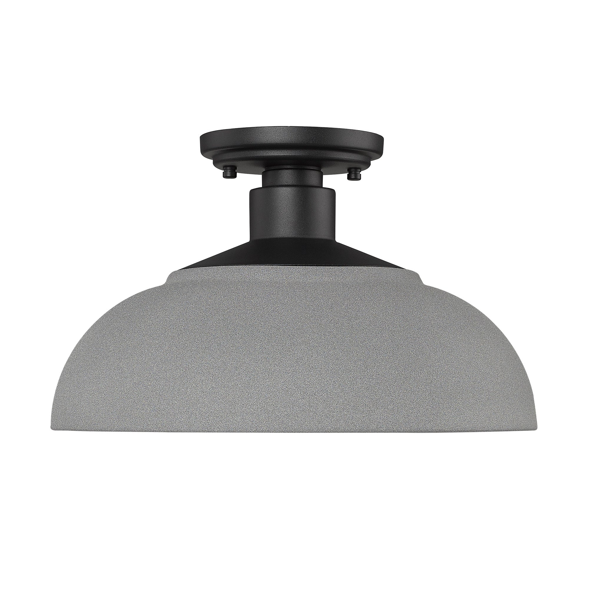 Yep by Golden Lighting Levitt 1-light Outdoor Ceiling in Natural Black and Natural Gray shade - - Golden Lighting