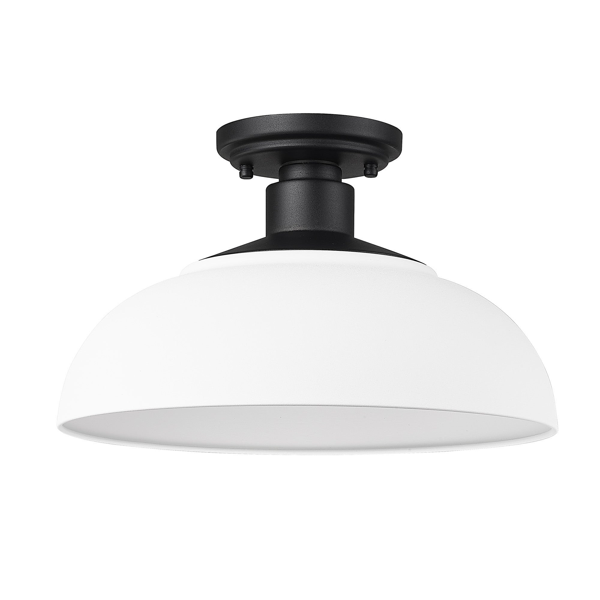 Yep by Golden Lighting Levitt 1-light Outdoor Ceiling in Natural Black and Natural White shade - - Golden Lighting