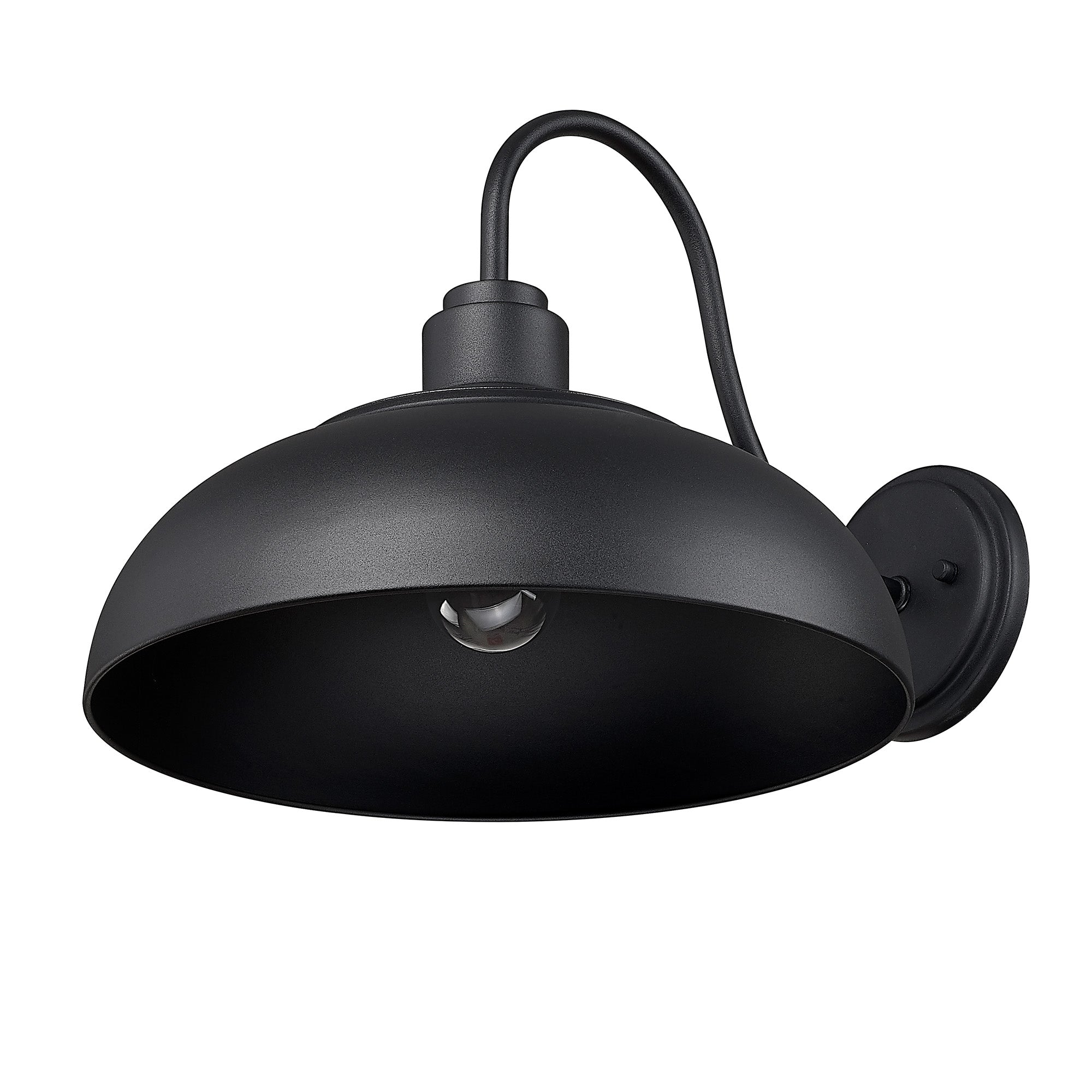 Yep by Golden Lighting Levitt 1-light Outdoor Wall in Natural Black and Natural Black shade - - Golden Lighting