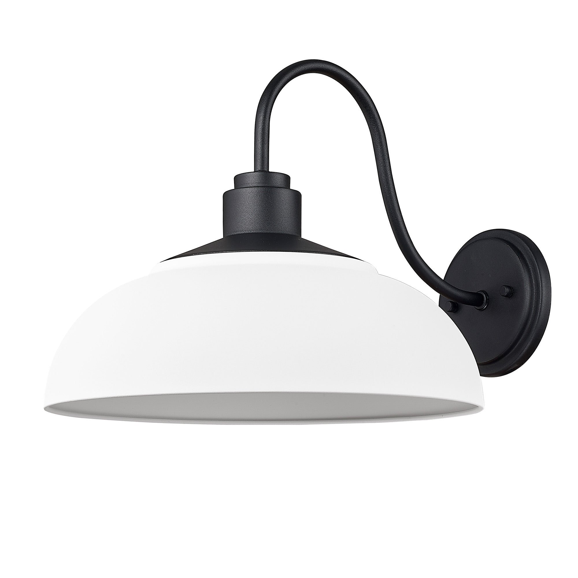 Yep by Golden Lighting Levitt 1-light Outdoor Wall in Natural Black and Natural White shade - - Golden Lighting