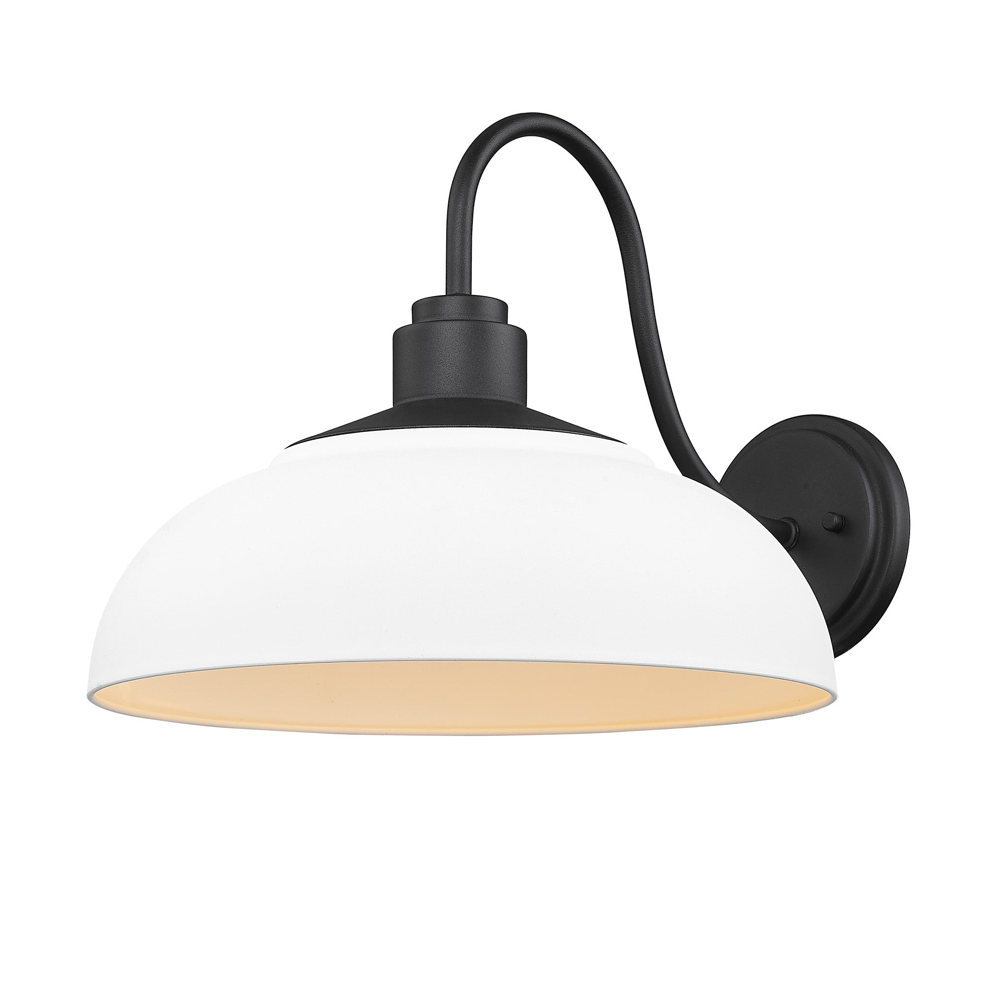 Yep by Golden Lighting Levitt 1-light Outdoor Wall in Natural Black and Natural White shade - - Golden Lighting