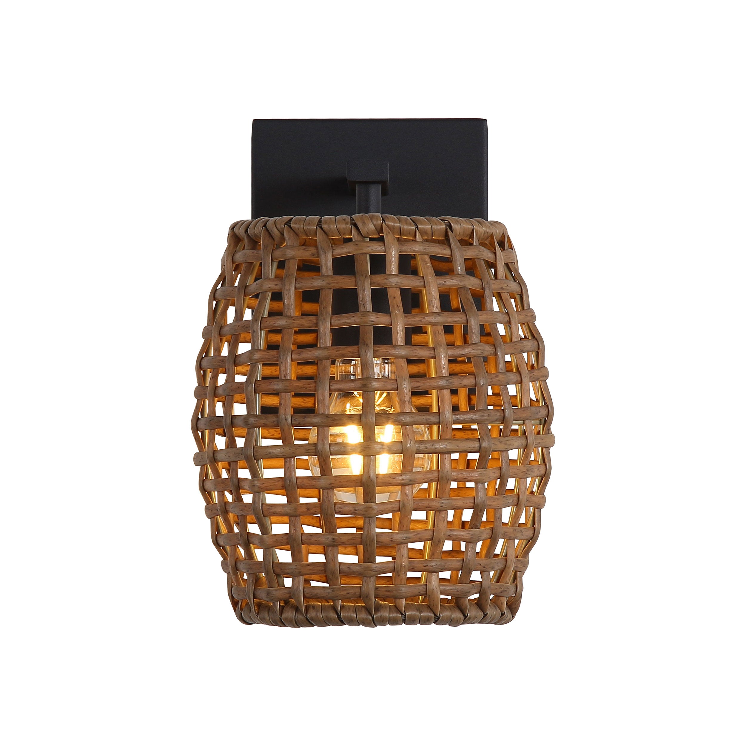 Weavelight 1-light Wall Sconce in Natural Black