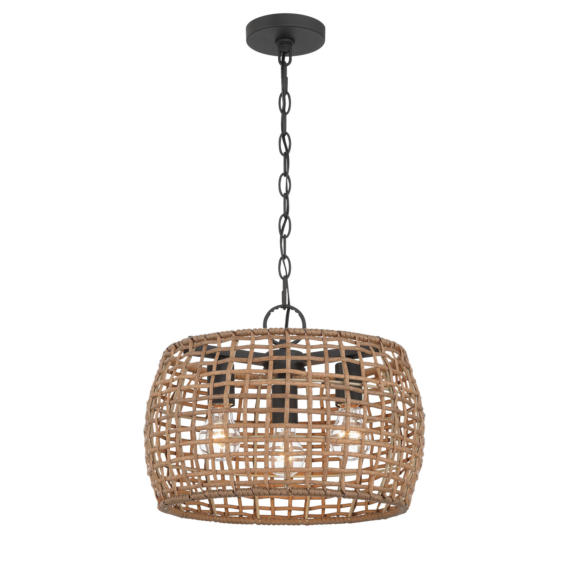 Weavelight 3-light Pendant in Natural Black
