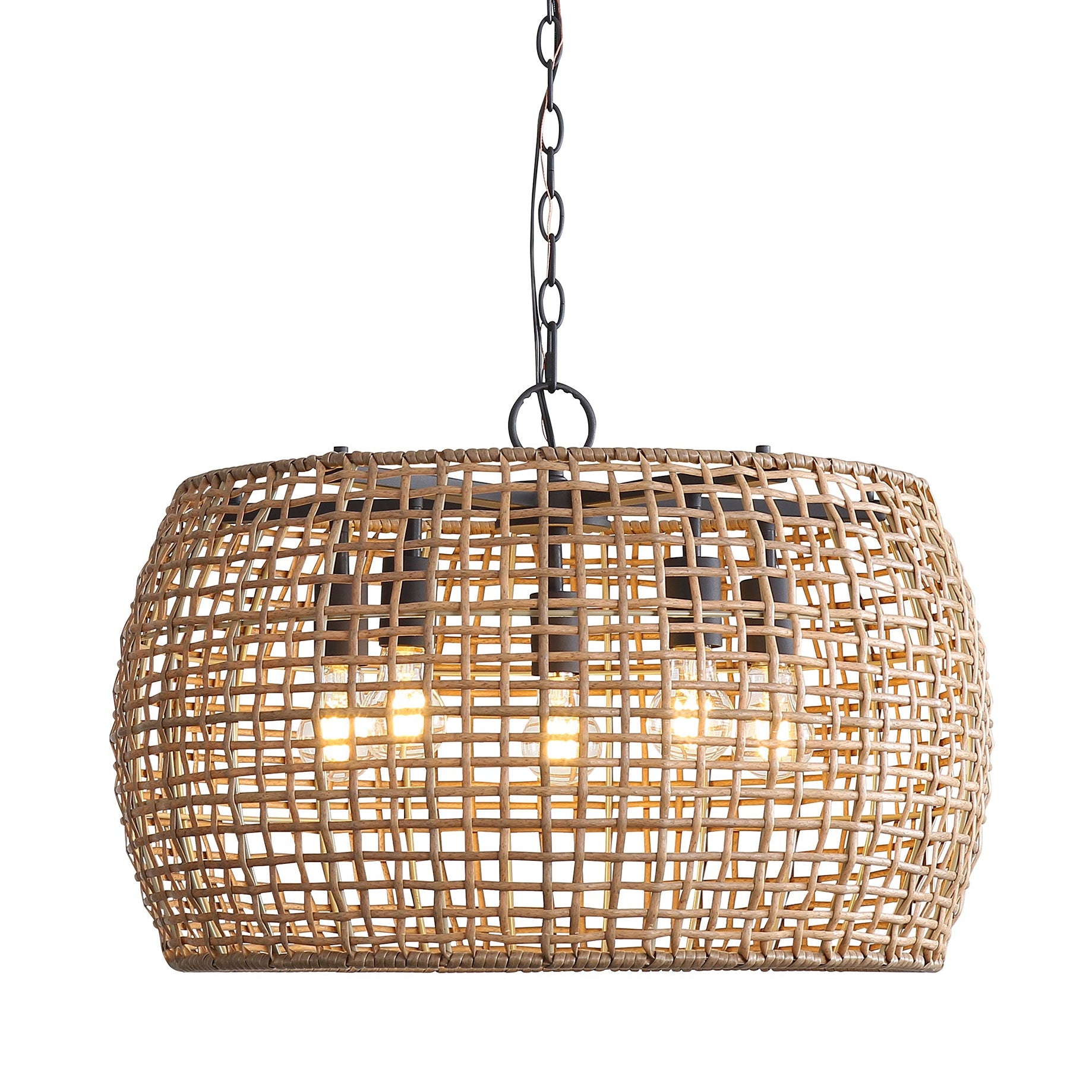 Weavelight 5-light Pendant in Natural Black