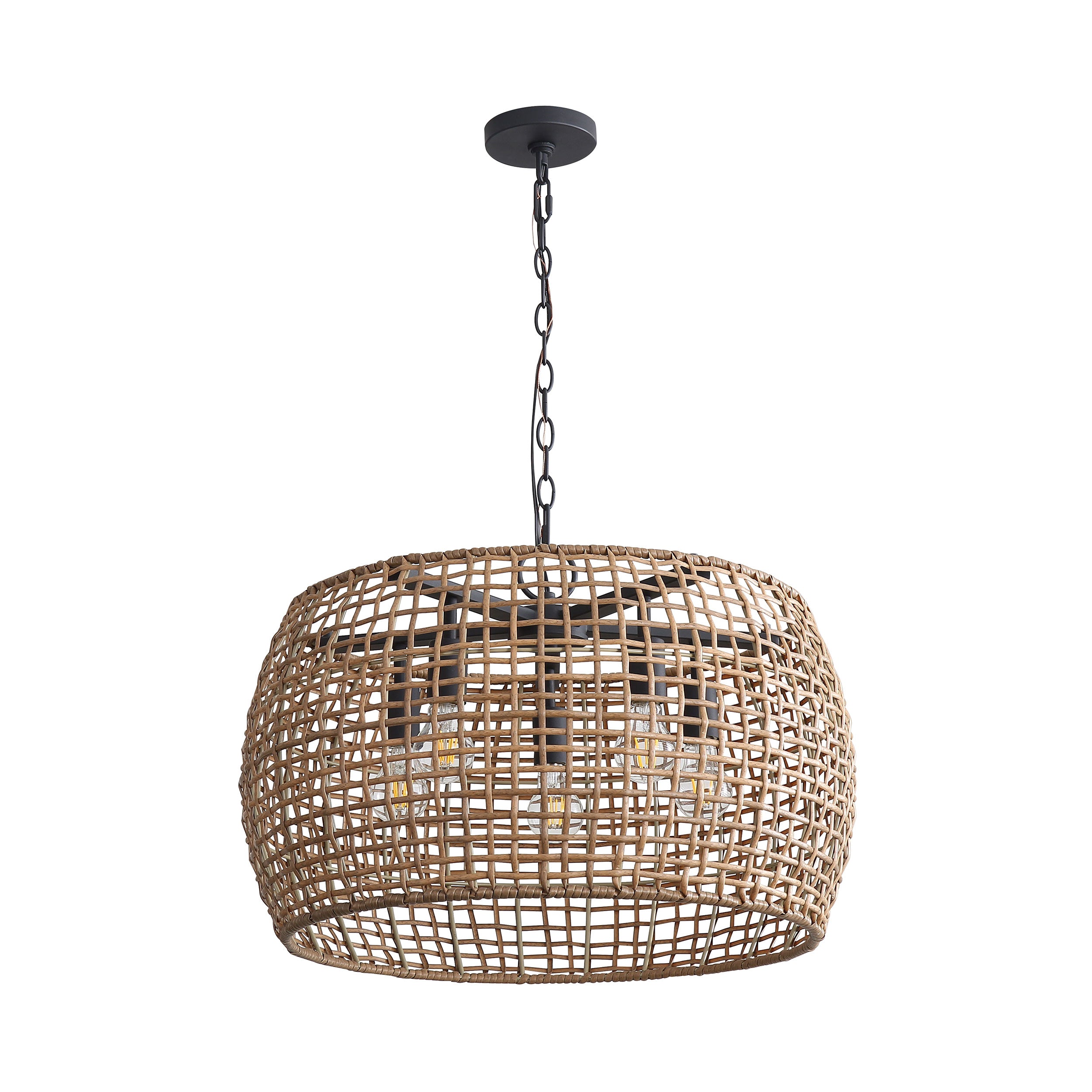 Weavelight 5-light Pendant in Natural Black