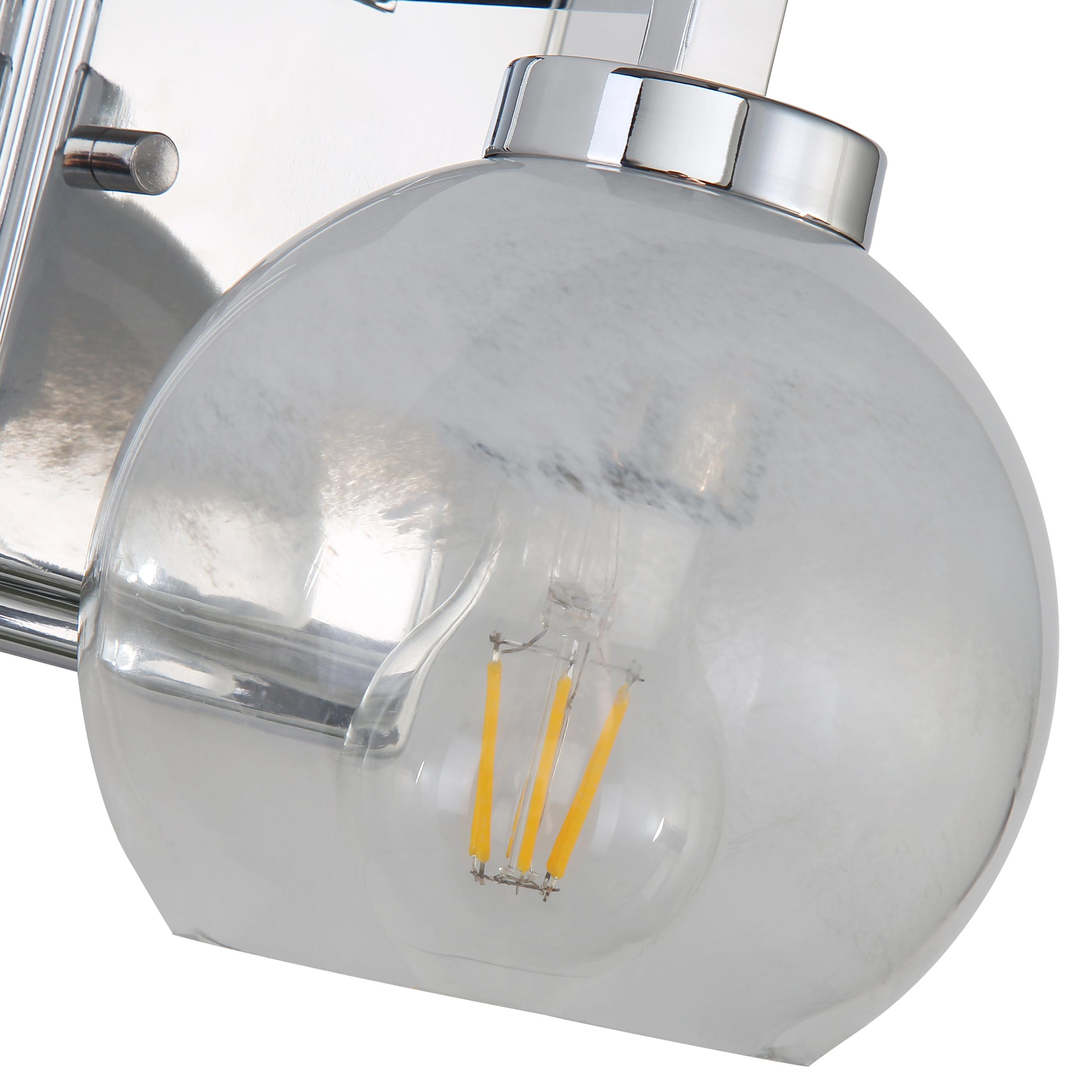 Yep by Golden Lighting Elliott 1-light Vanity in Chrome and Clear Alabaster Glass - - Golden Lighting