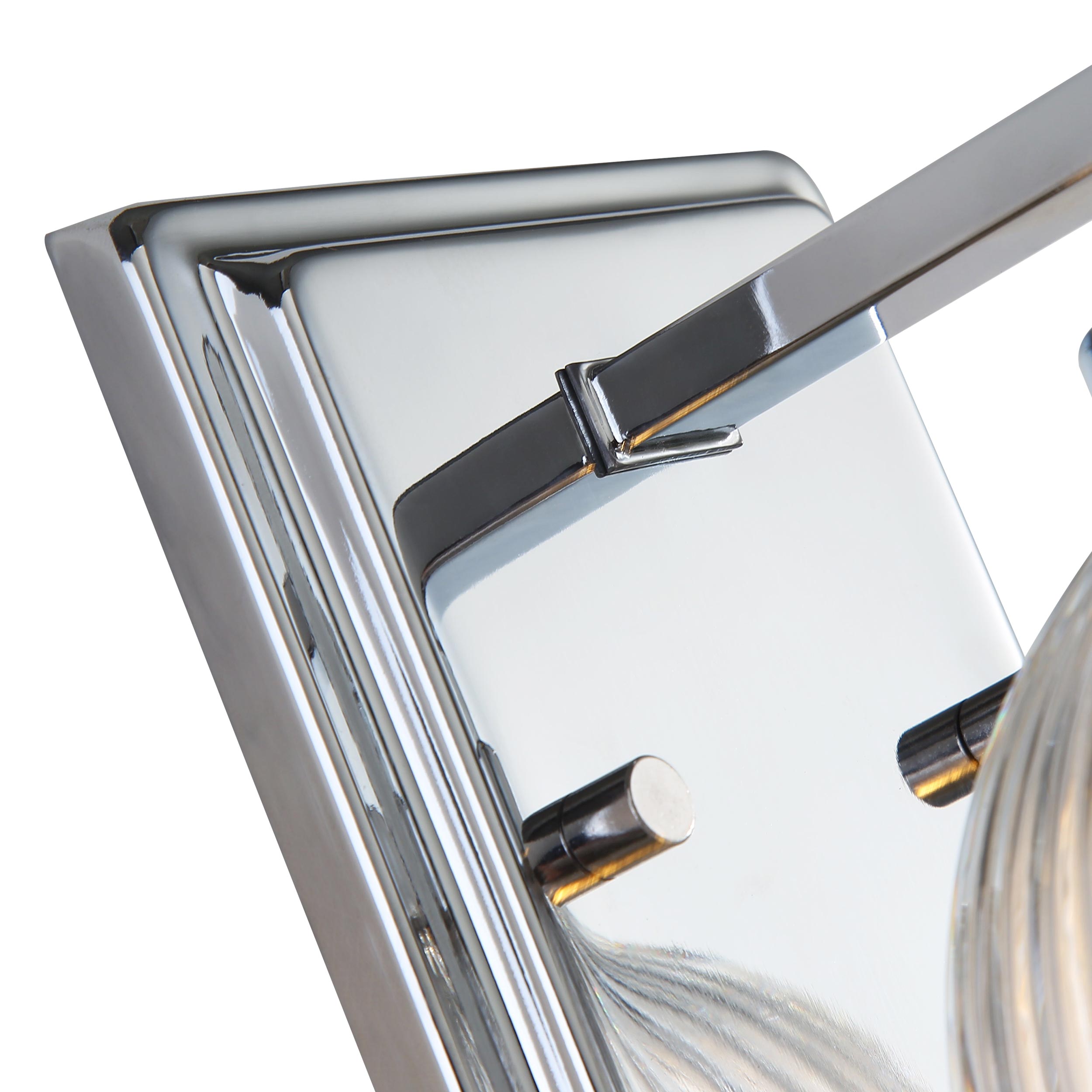Yep by Golden Lighting Elliott 1-light Vanity in Chrome and Clear Ribbed Glass - - Golden Lighting