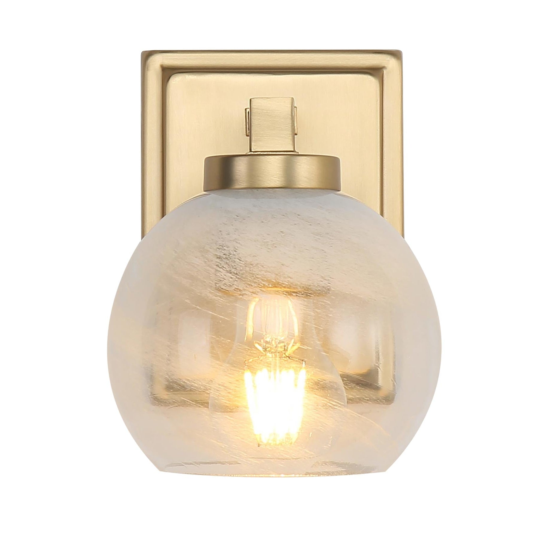 Elliott 1-Light Vanity Light in Brushed Champagne Bronze with Alabaster Shade - Default Title - Golden Lighting