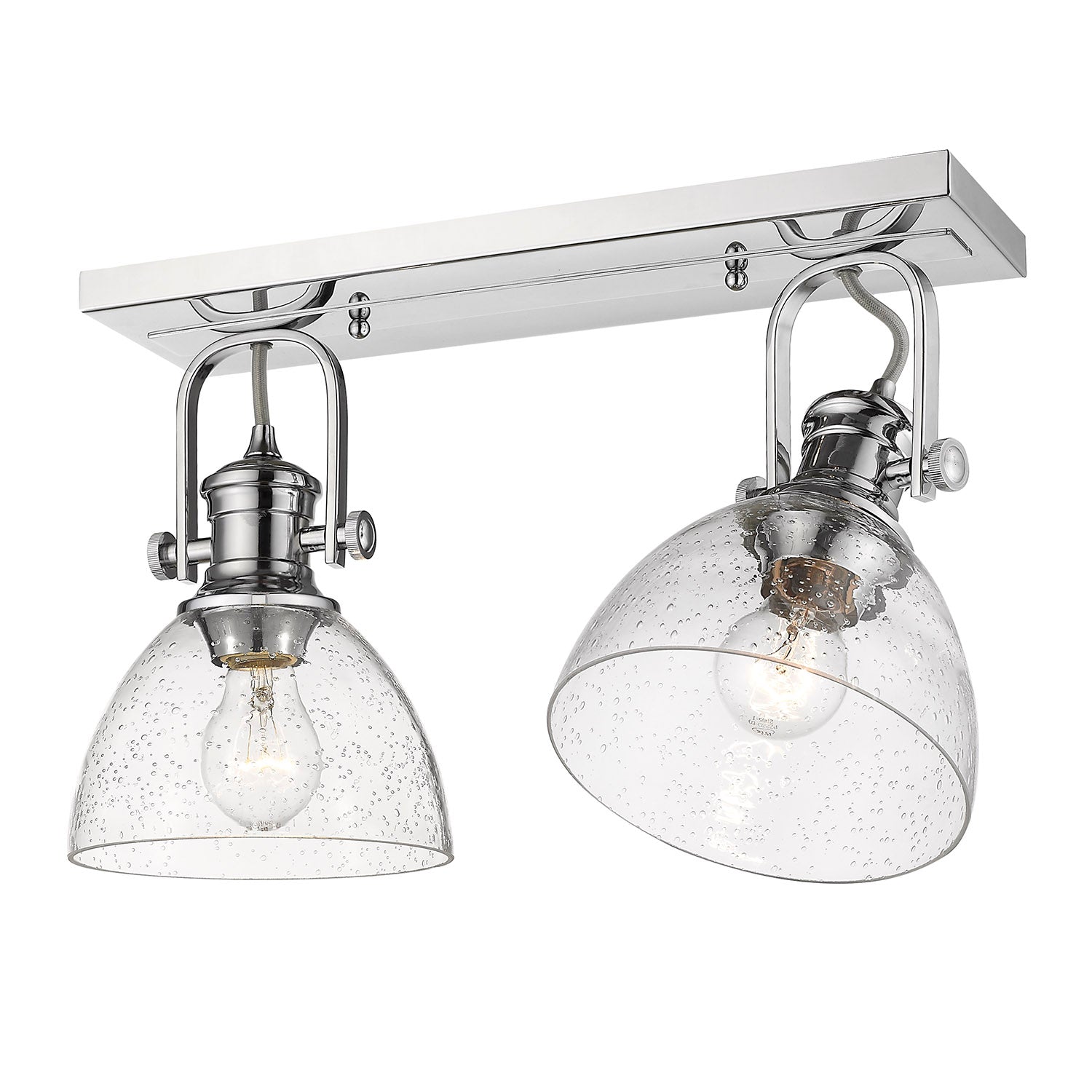 Yep by Golden Lighting Hines 2-light Semi-Flush Mount in Chrome - Default Title - Golden Lighting