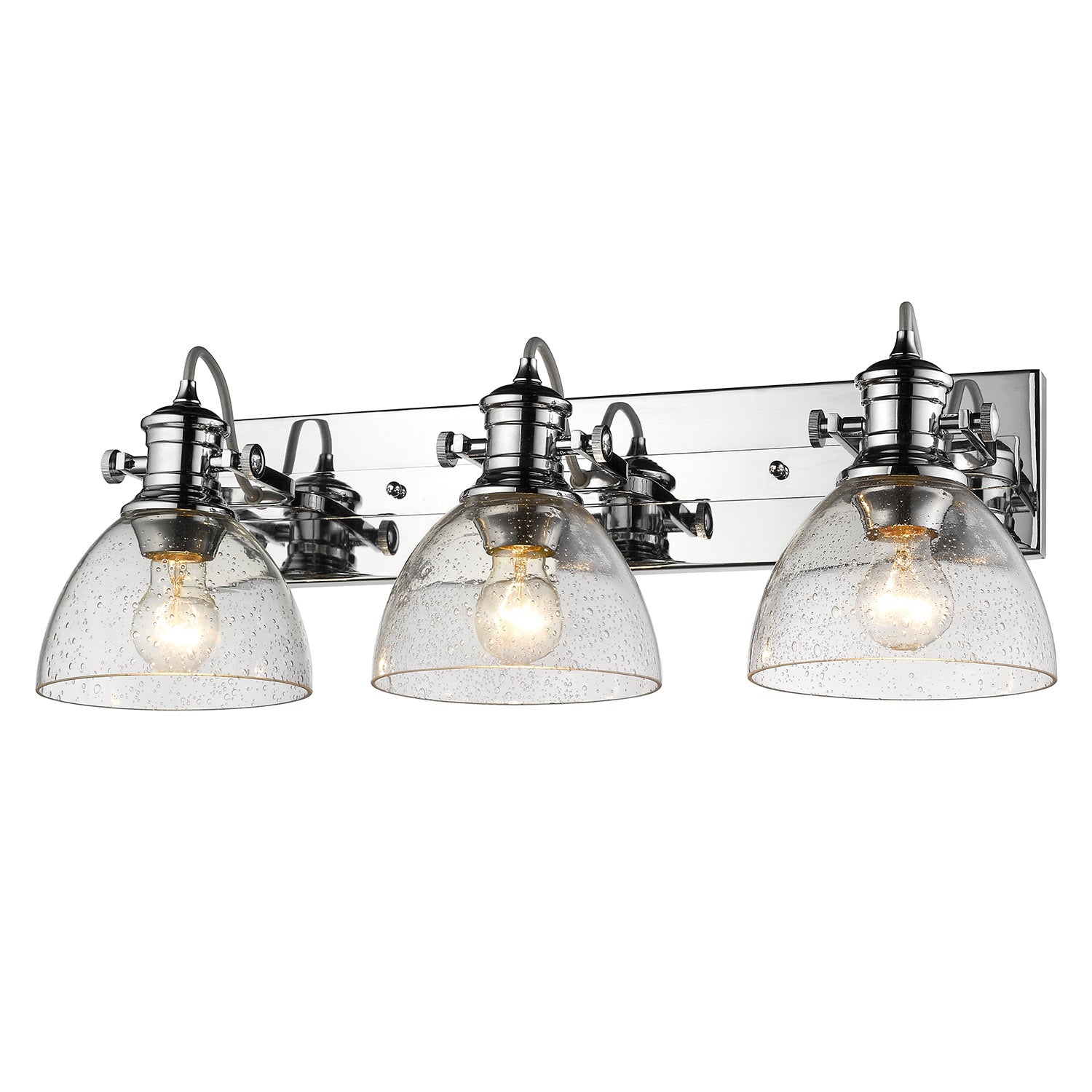 Yep by Golden Lighting Hines 3-light Semi-Flush Mount in Chrome - Default Title - Golden Lighting