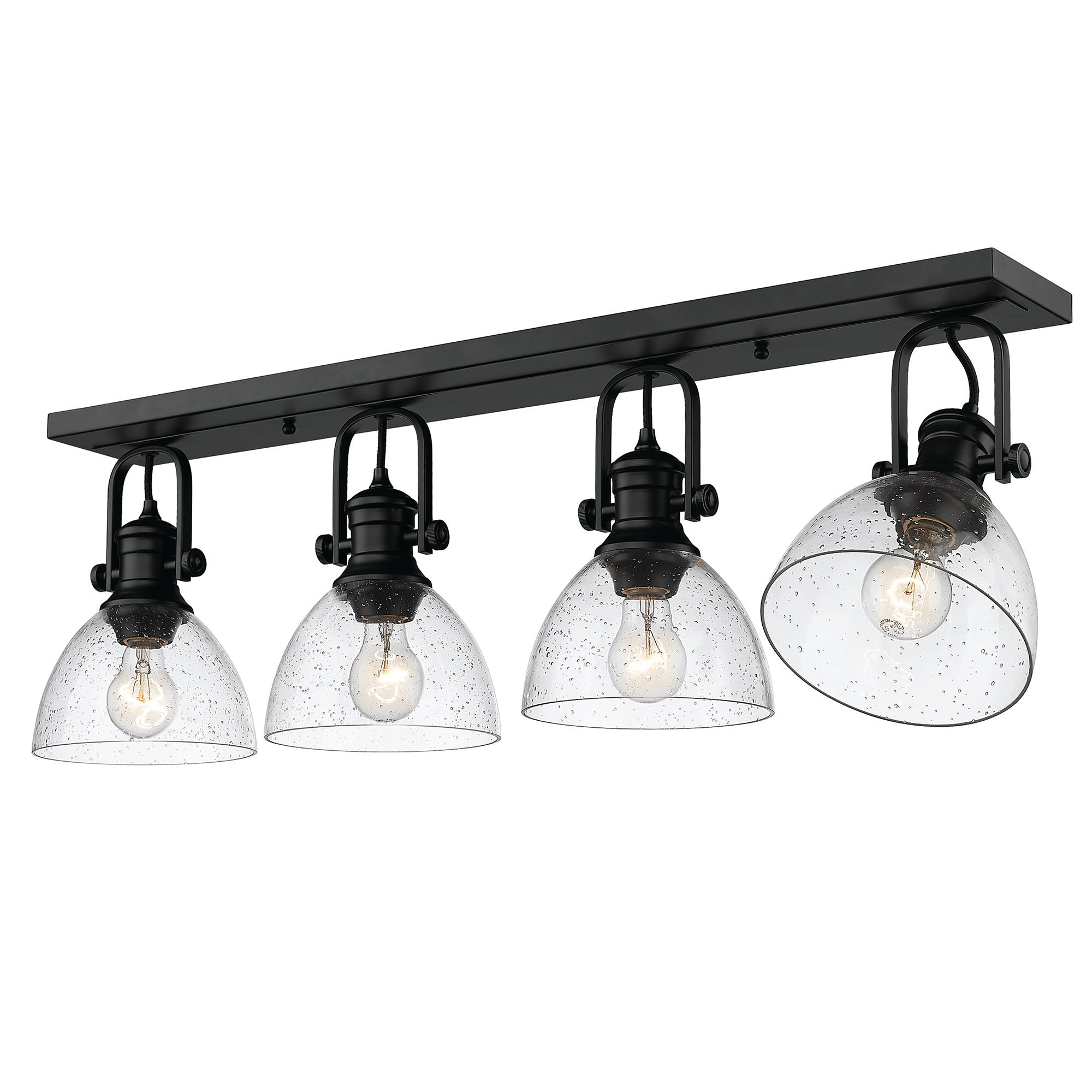 Yep by Golden Lighting Hines 4-light Semi-Flush Mount in Matte Black - - Golden Lighting